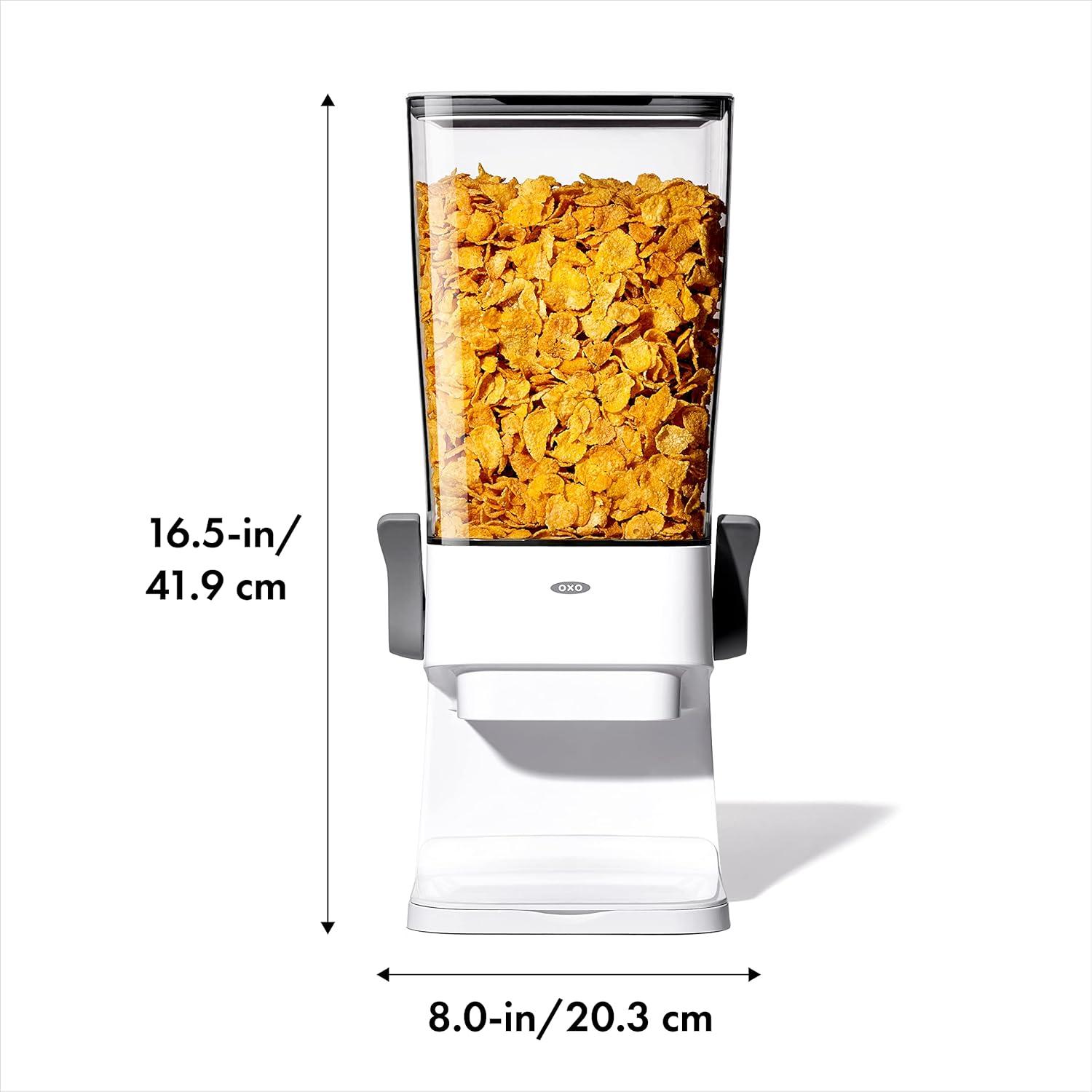 OXO Good Grips Bote Dispensador de Cereales para Snacks de Encimera de Cocina, 5.5 Cuartos