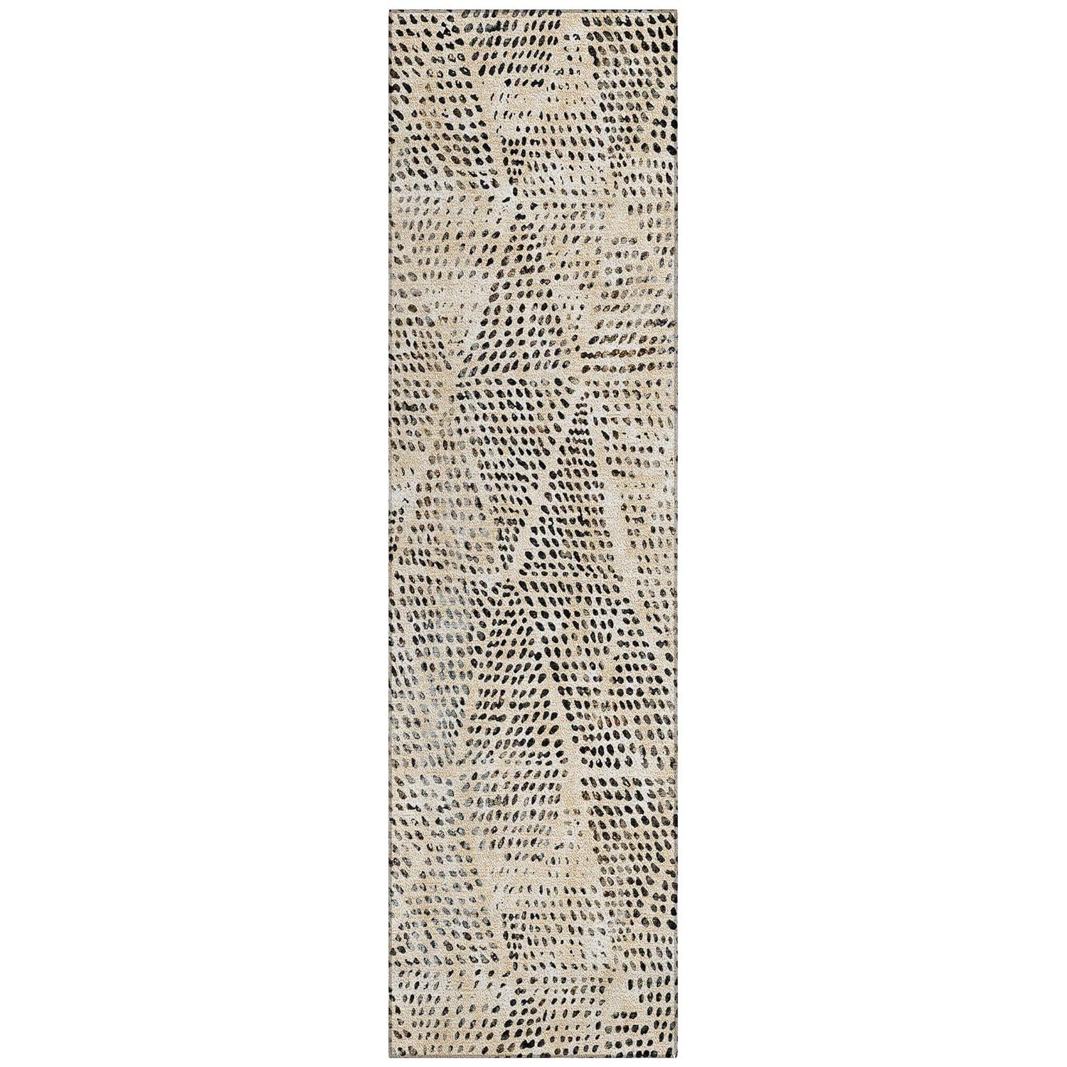 Addison Rugs Chantille Indoor/Outdoor Transitional Diamond Beige Washable Runner Rug, 2'3" x 7'6"
