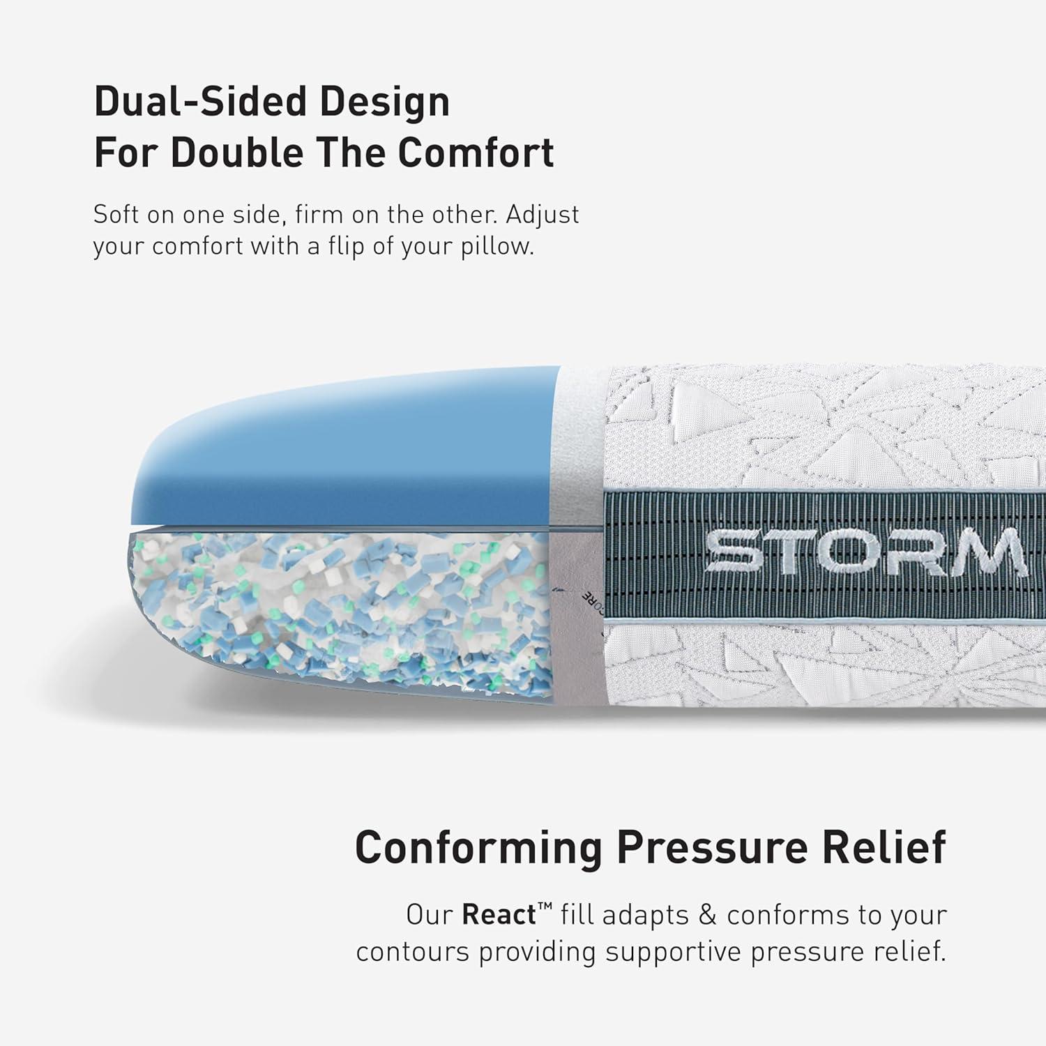 Bedgear Bedgear Storm King Performance Cooling Pillow - Medium Firm Bed Pillow for All Sleep Positions