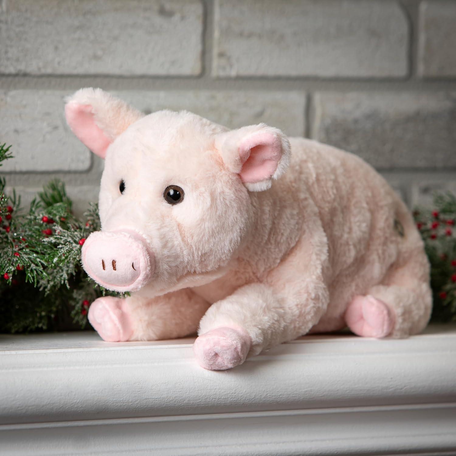 The Petting Zoo Pig Stuffed Animal Plushie, Gifts for Kids, Wild Onez Farm Animals, Pig Plush Toy 12 inches