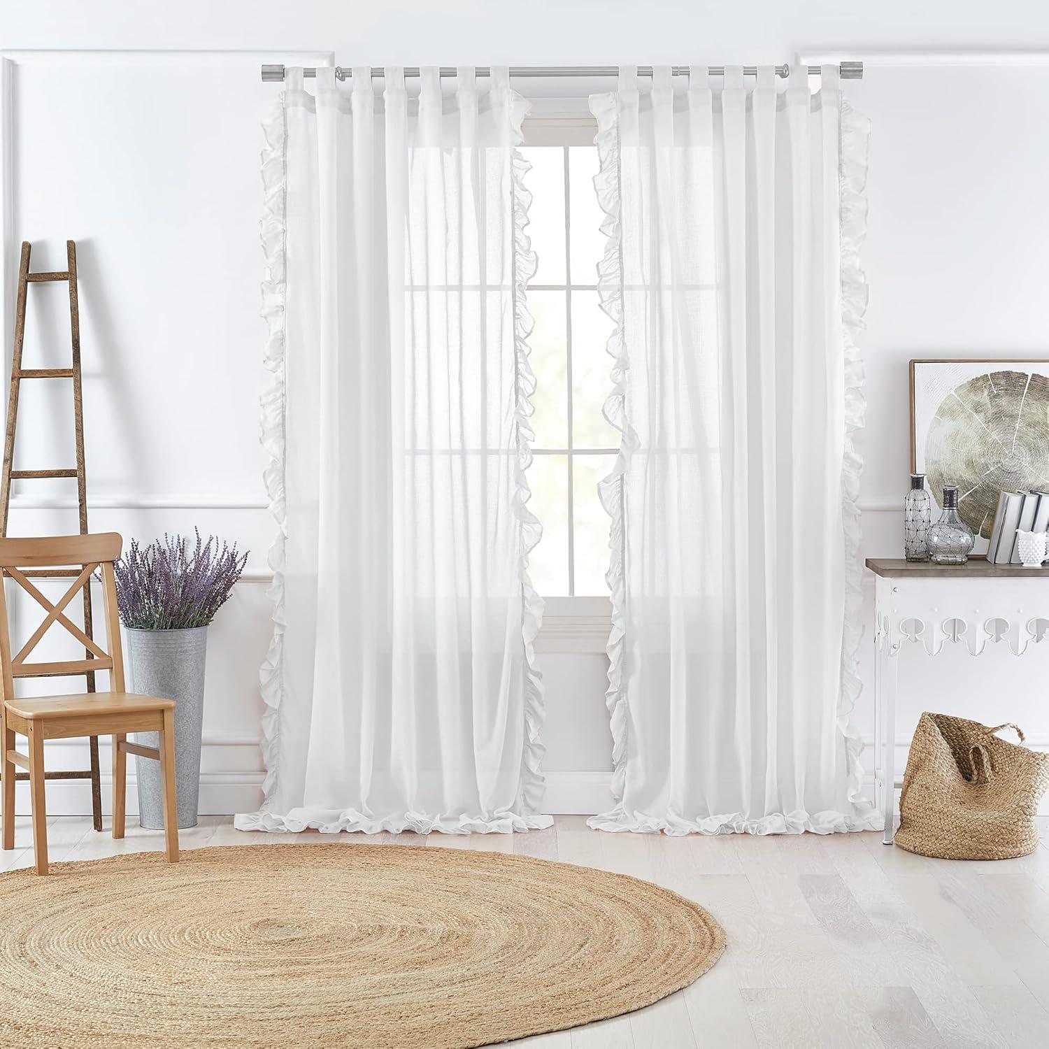 Ophelia & Co. Guyette 100% Cotton Semi Sheer Single Curtain Panel Single Panel