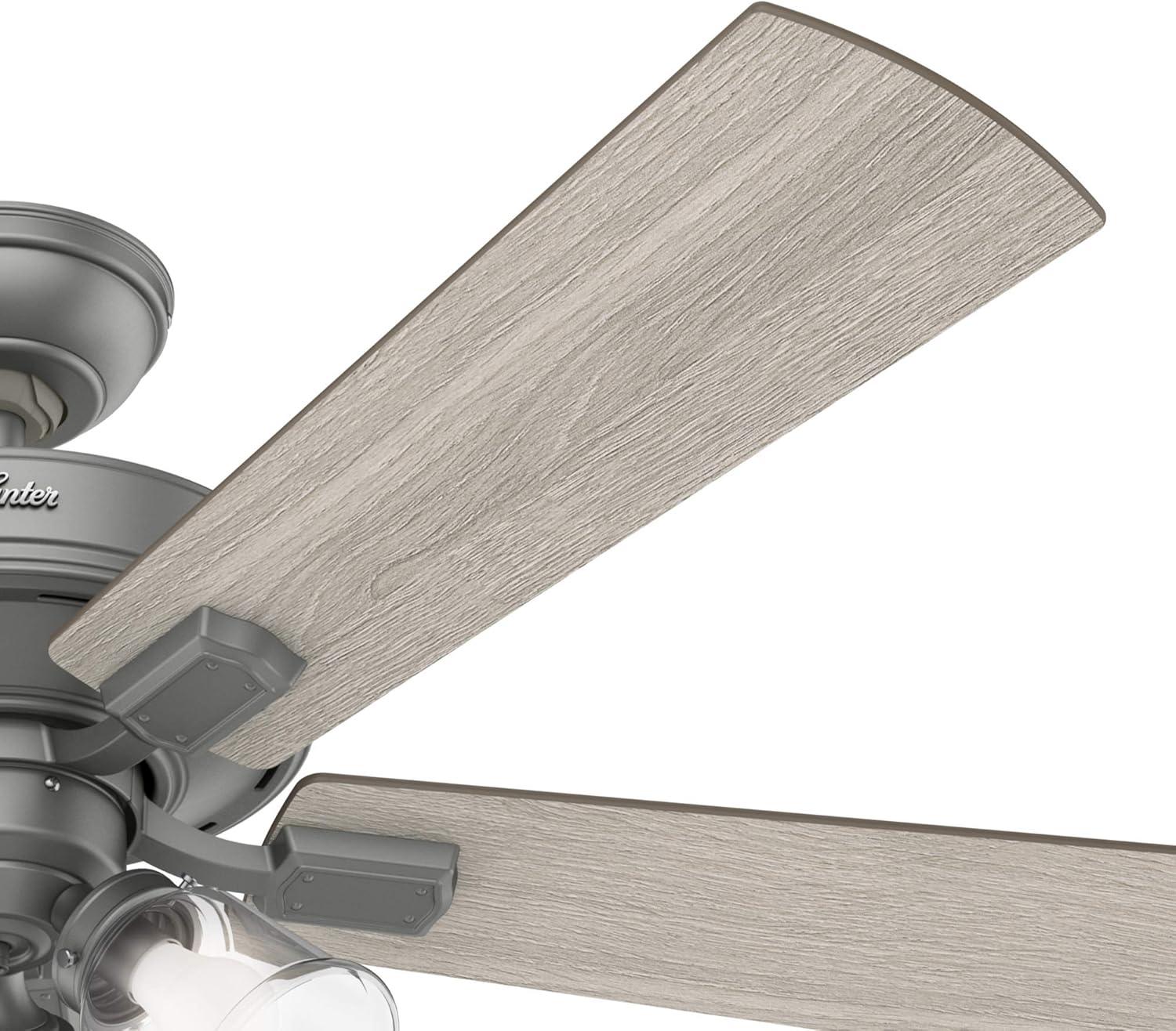52" Crestfield 5 - Blade Modern Farmhouse Indoor Ceiling Fan with Light and Pull Chains