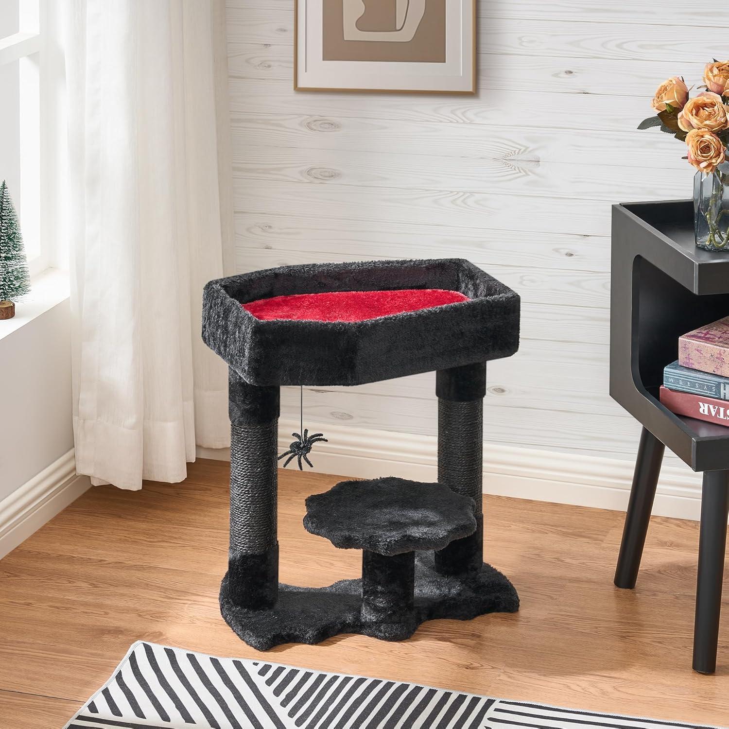 Gothic Cat Tree with Coffin, Gothic Cat Tower with Condo