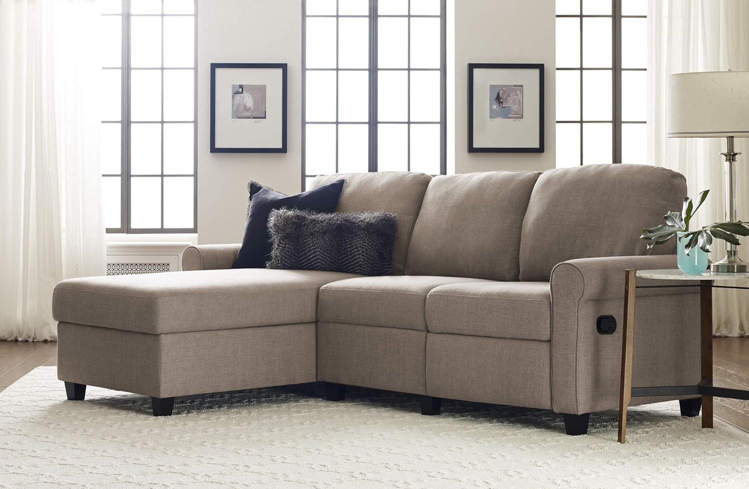 Serta Copenhagen Reclining Sectional Sofa with Storage Chaise