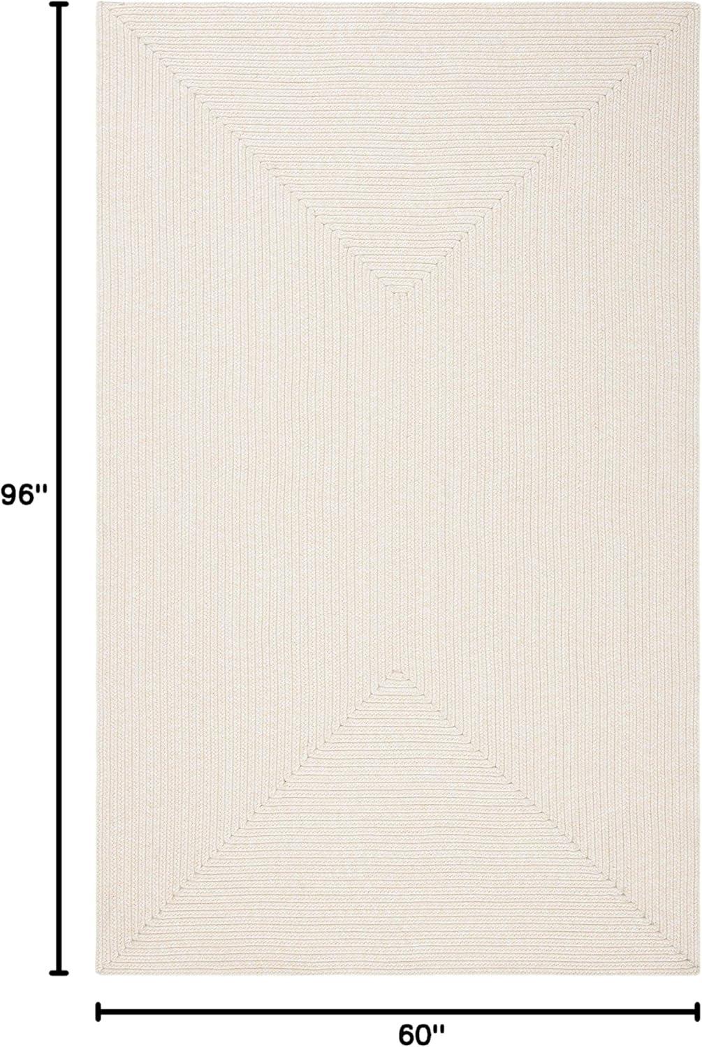 Braided BRD315 Hand Woven Area Rug - Ivory/Beige - 5'x8' - Safavieh.