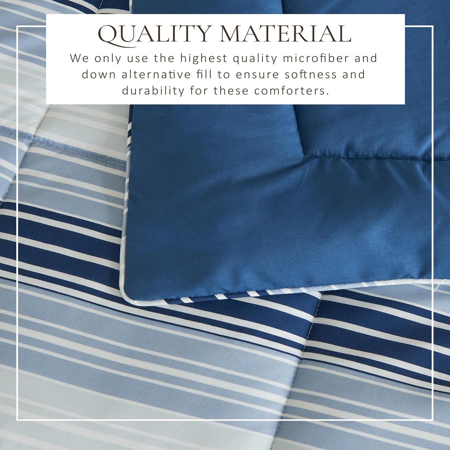 FreshFolds Reversible Microfiber Comforter Set with Shams