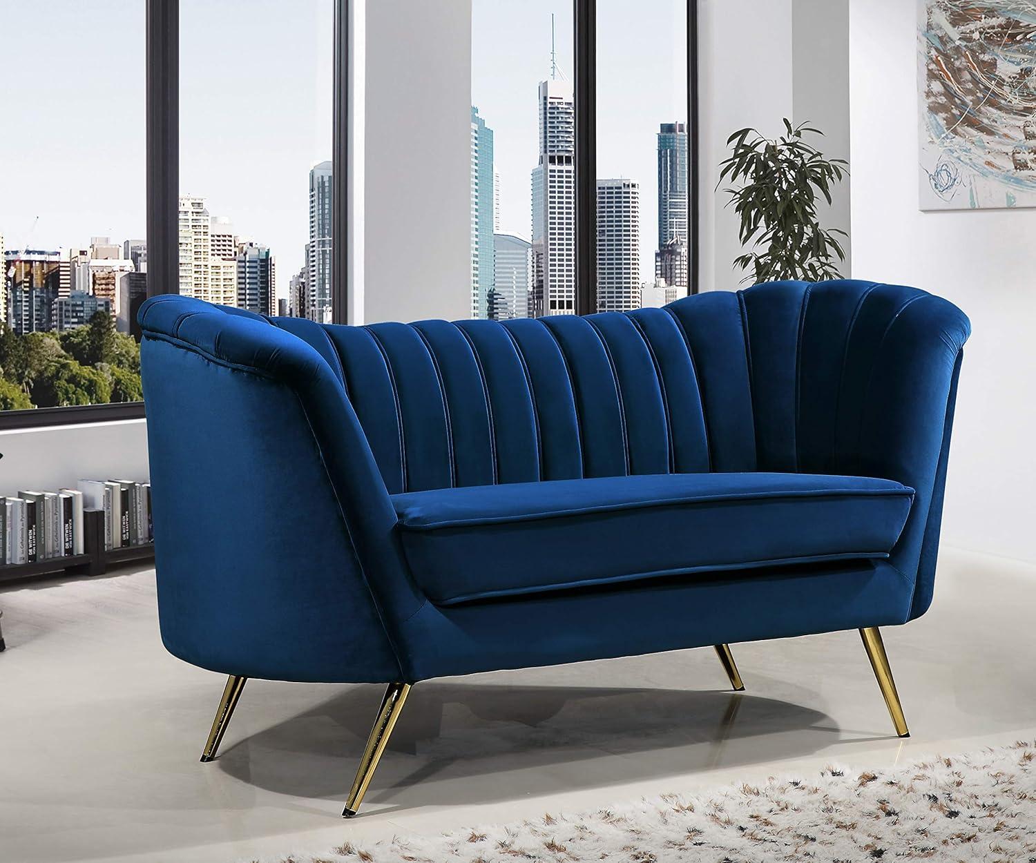 Meridian Furniture Inc Margo Velvet Loveseat