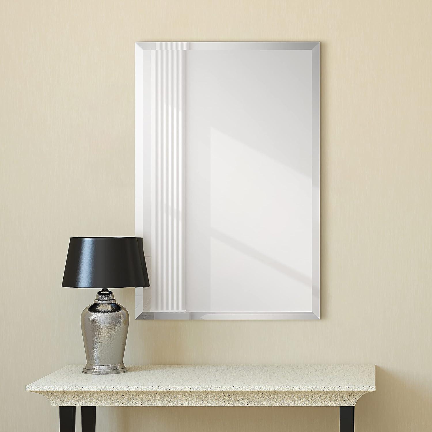 Empire Art Espejo de Pared de Prisma Biselado sin Marco Directo 24" x 36", Listo para Colgar