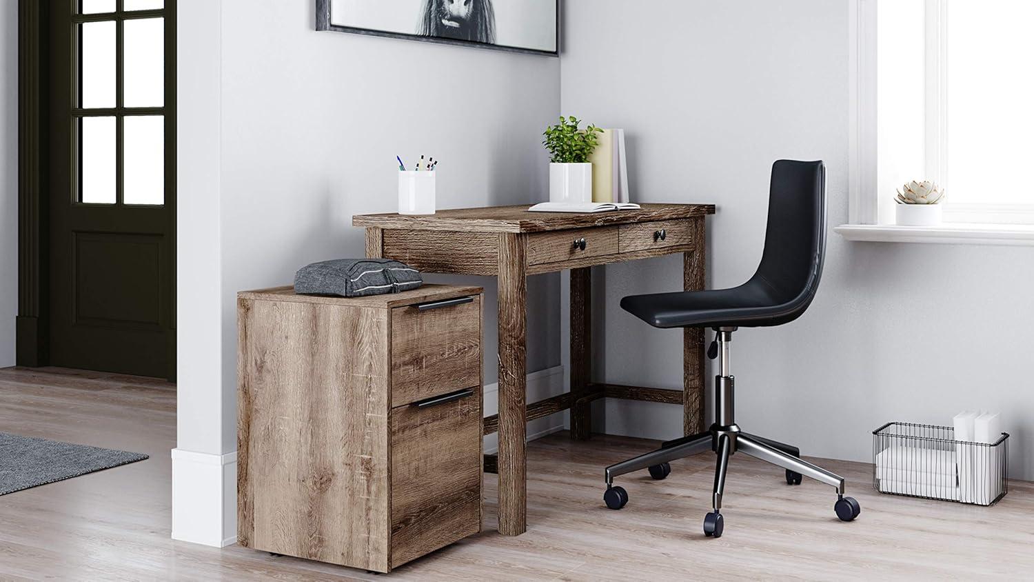 Large Arlenbry Home Office Desk Gray - Signature Design by Ashley: Contemporary Urban Style, Laminated Surface, Wood Composite