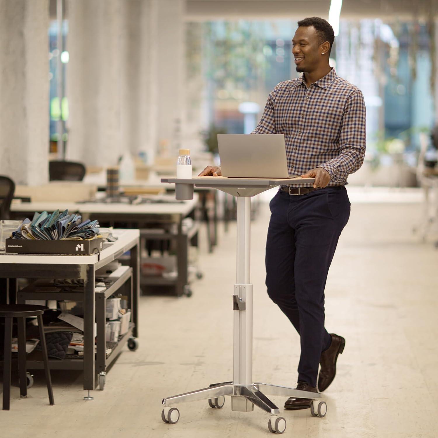 Ergotron Carts & Accessories 24-811-F13 27 in. Mobile Desk Maple Top