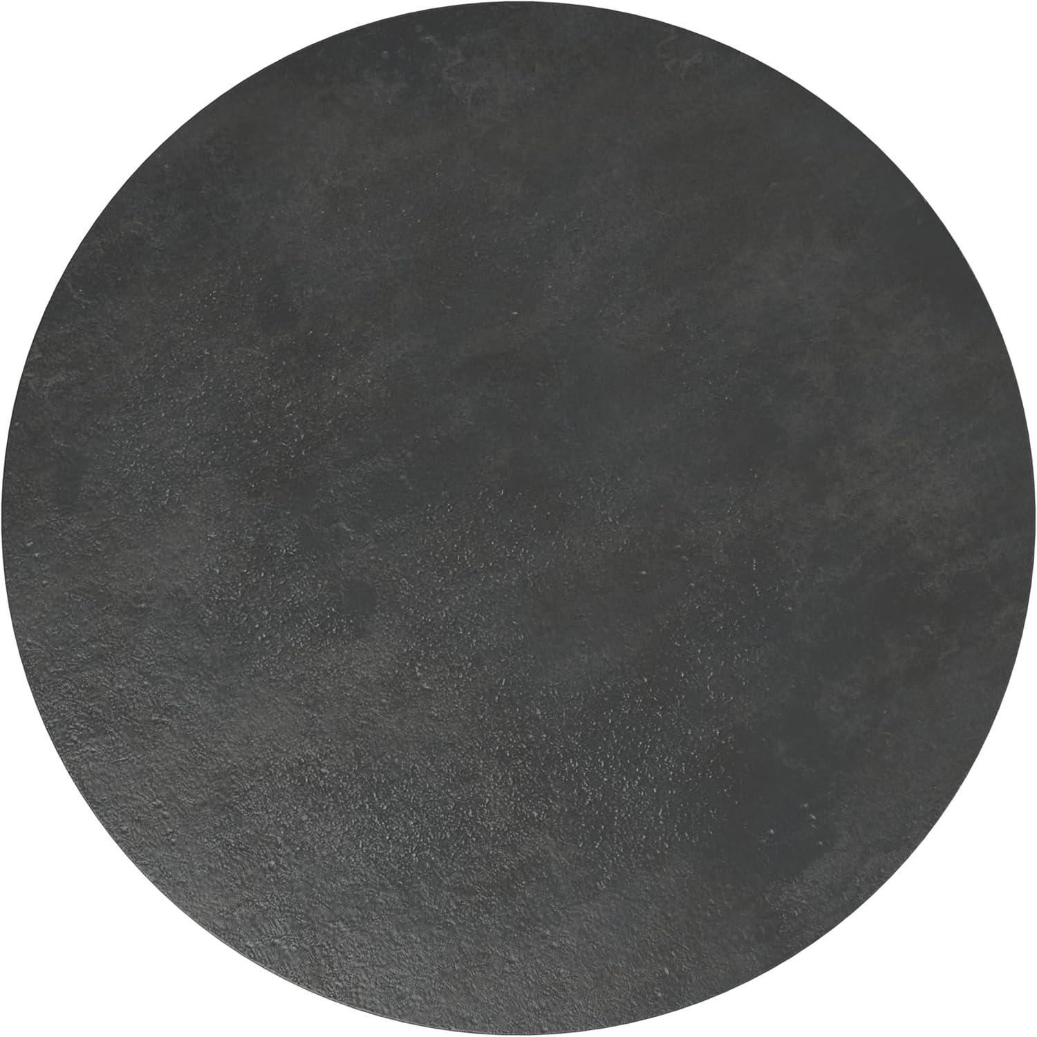 Simpli Home Alexa 30"W Cast Aluminum Mid-Century Modern Round Coffee Table with Pedestal Base, Fully Assembled