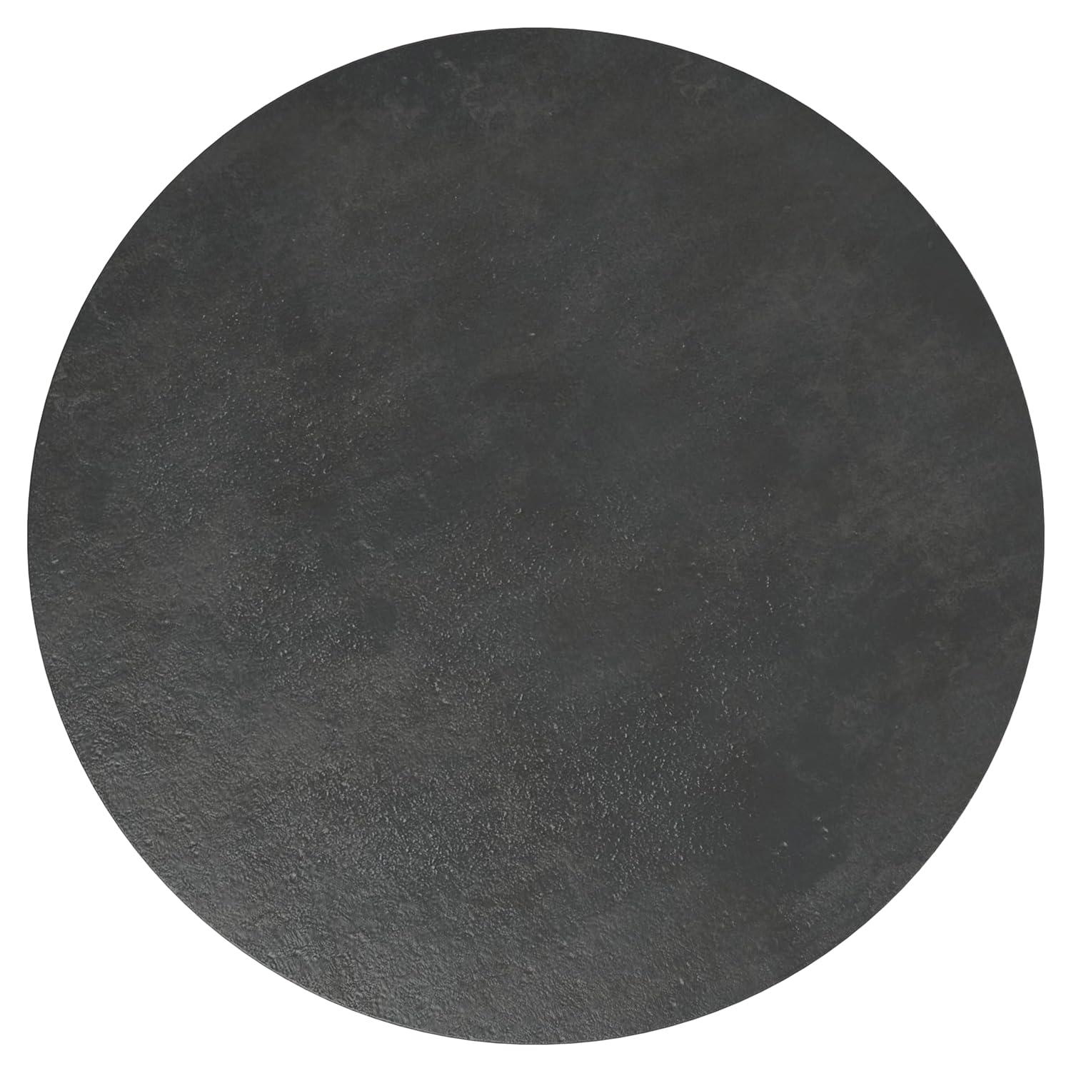 Simpli Home Alexa 30"W Cast Aluminum Mid-Century Modern Round Coffee Table with Pedestal Base, Fully Assembled