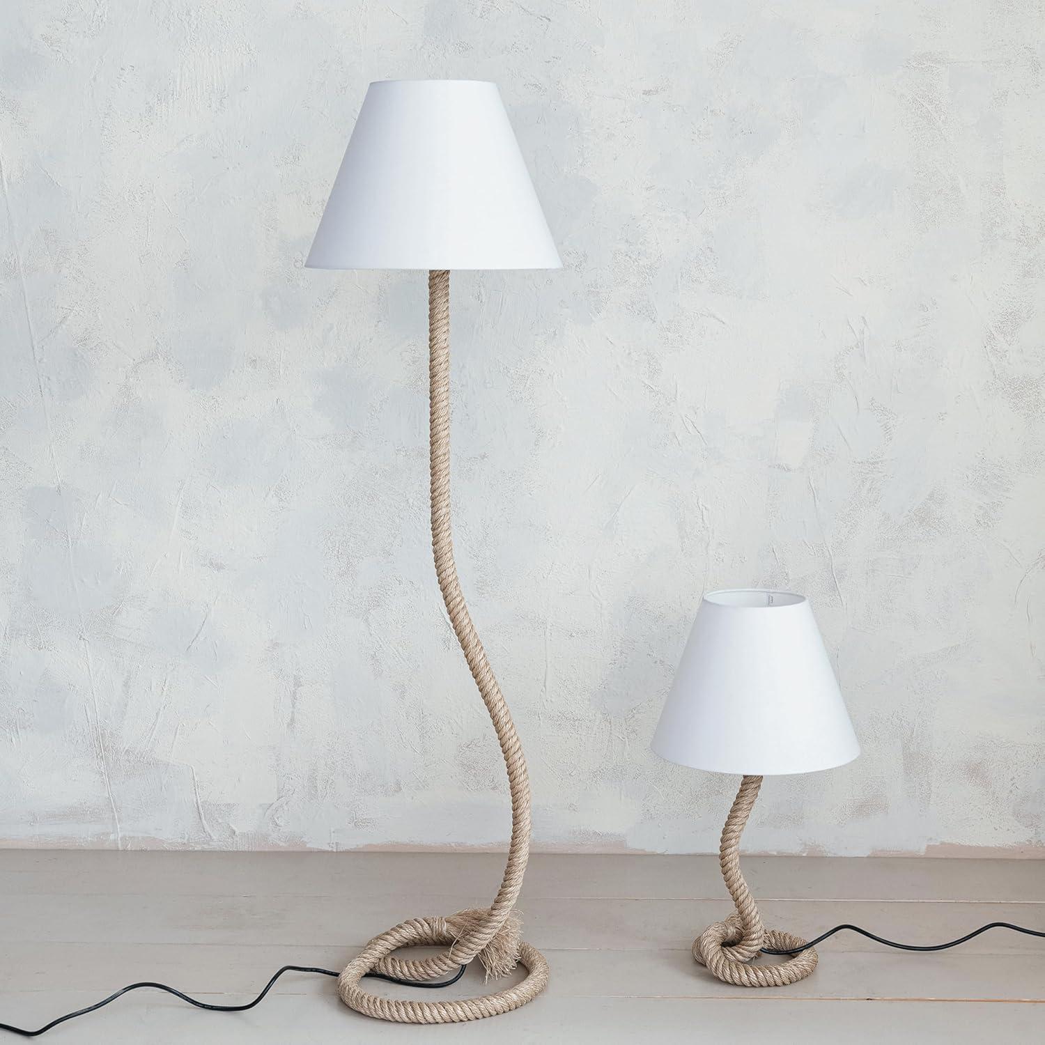 Creative Co-Op Rope Indoor and Outdoor Table Lamp, Brown