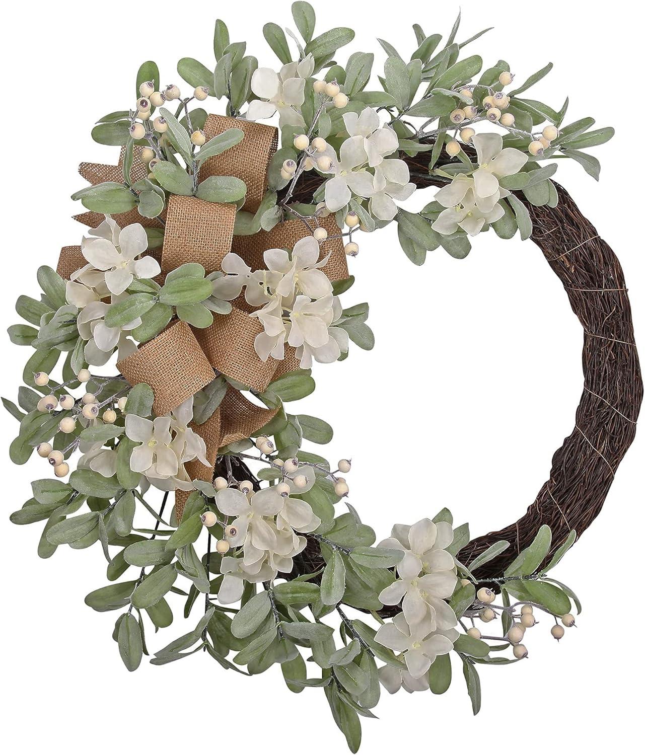 Haute Decor Faux Hydrangea 24'' Wreath