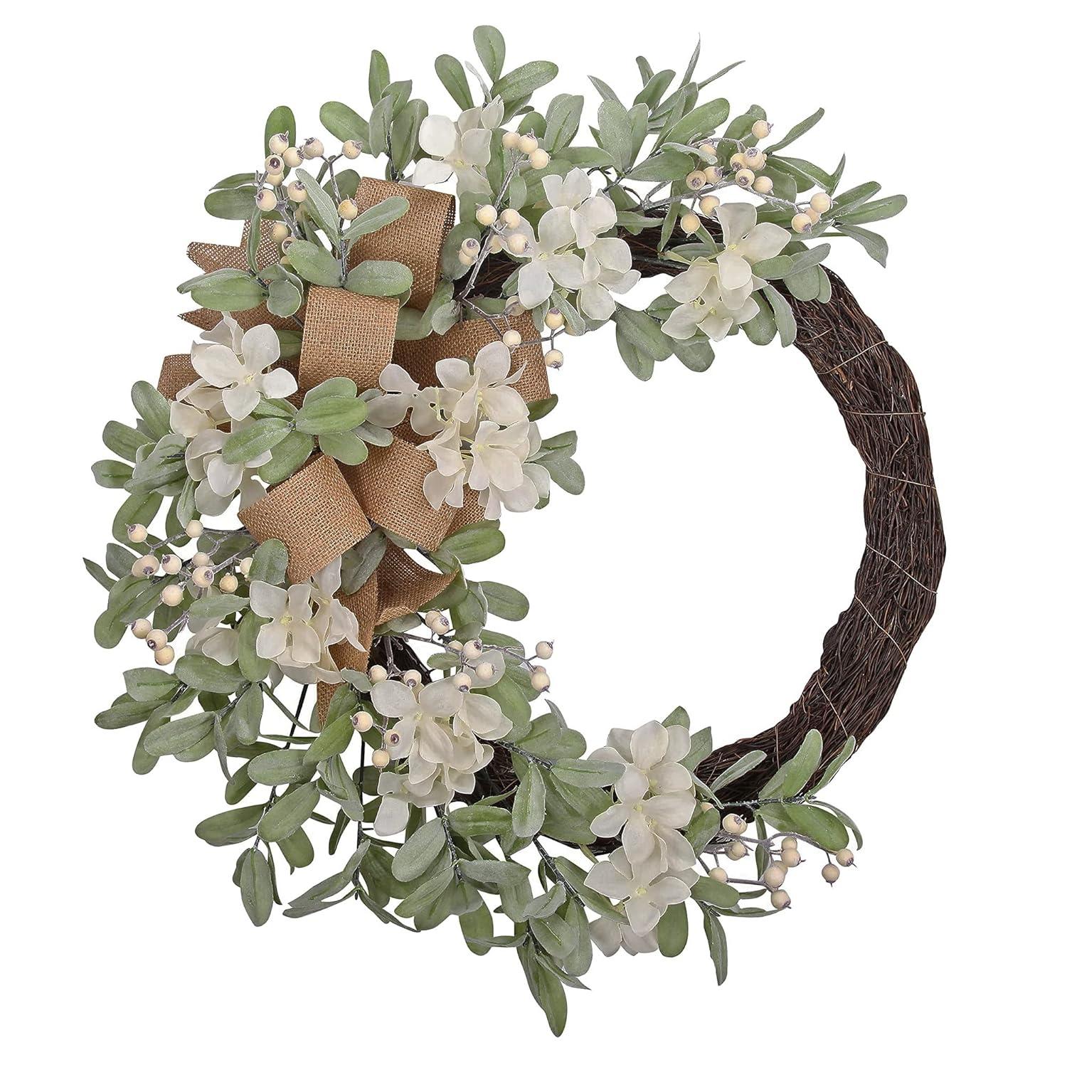 Haute Decor Faux Hydrangea 24'' Wreath