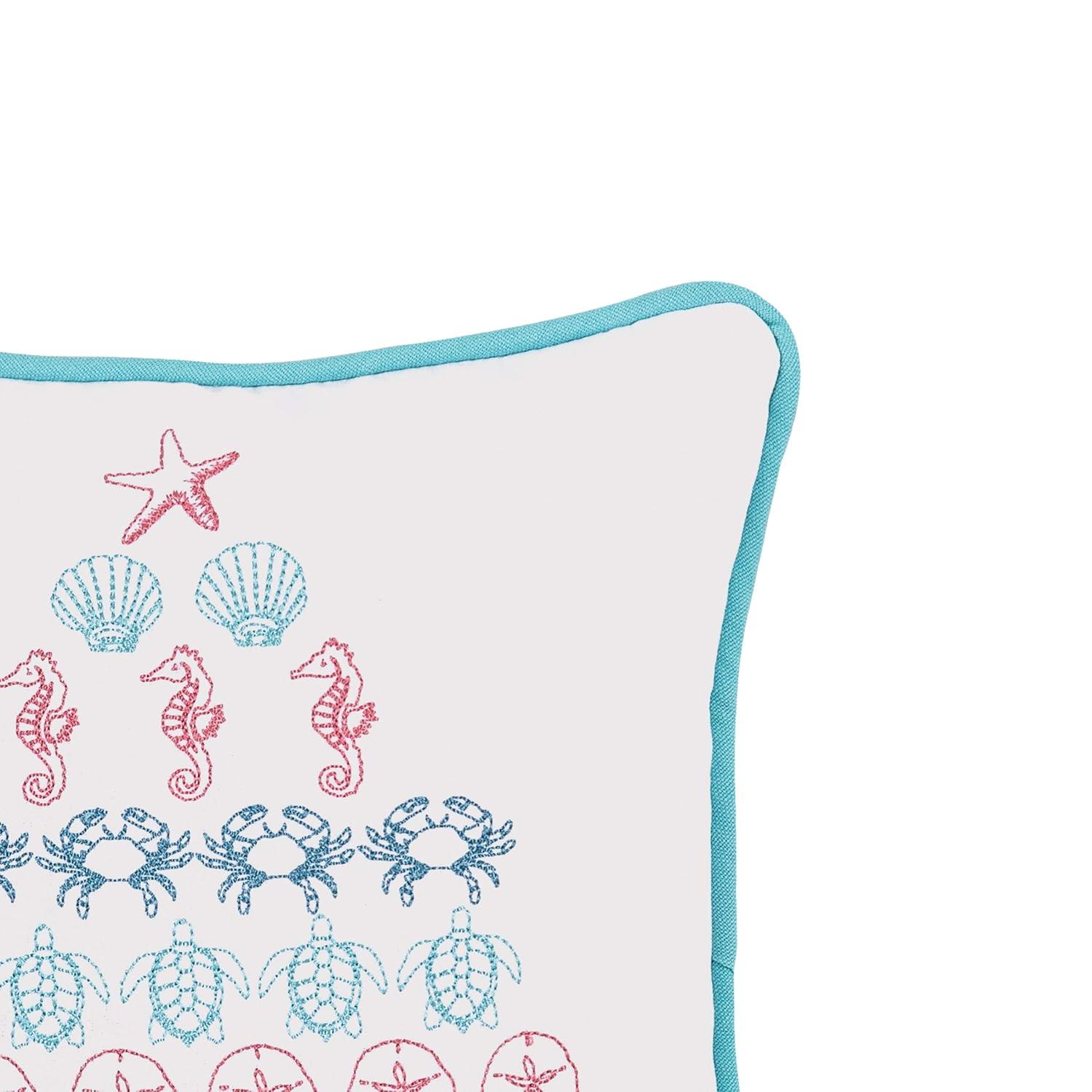 C&F Home Coastal Tree Embroidered Christmas Holiday Throw Pillow