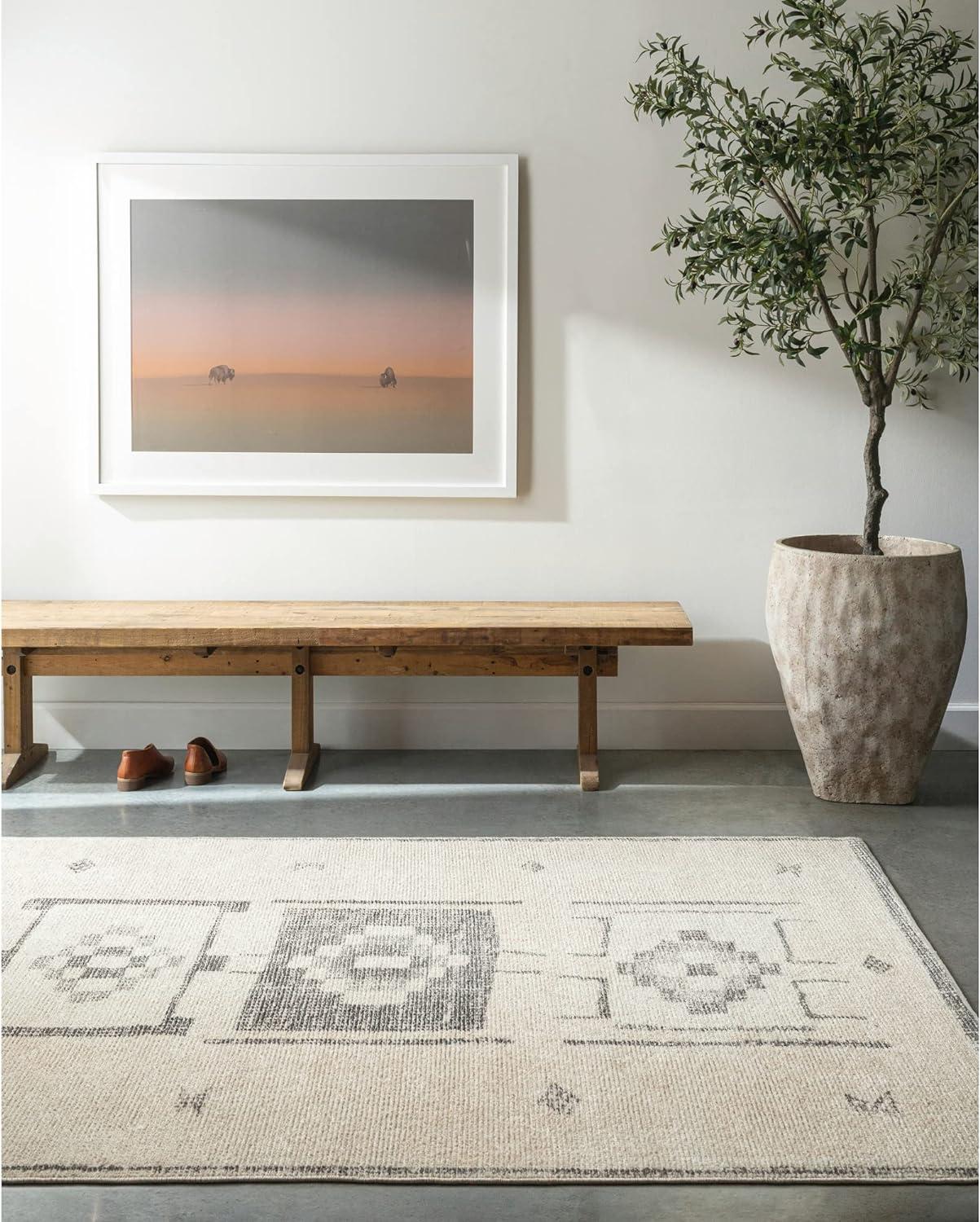 Becki Owens x Surya Solana Vintage Charcoal/Beige Area Rug