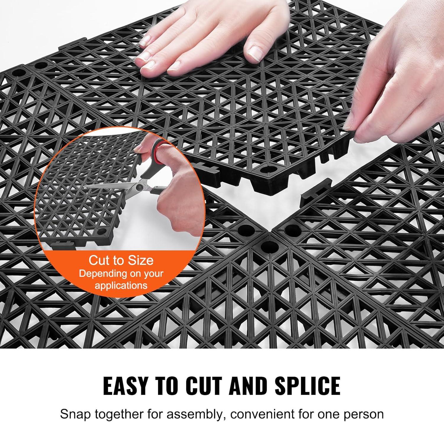 VEVOR 12" x 12" Outdoor Deck Tiles (Set of 12)
