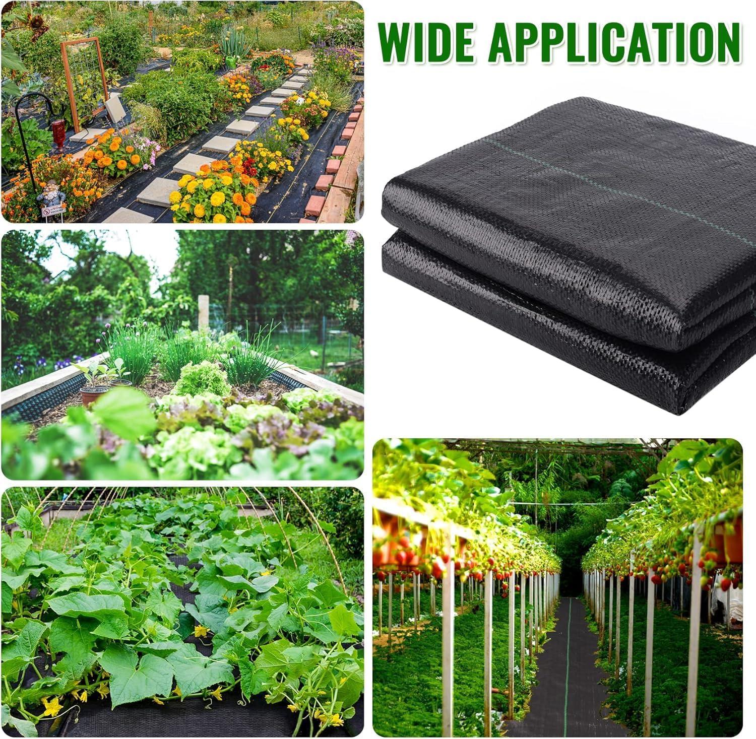 4ft x 100ft Weed Barrier Landscape Fabric Heavy Duty Premium Weed Control Fabric Durable & Eco-Friendly Weed Block Gardening Mat Landscaping Fabric