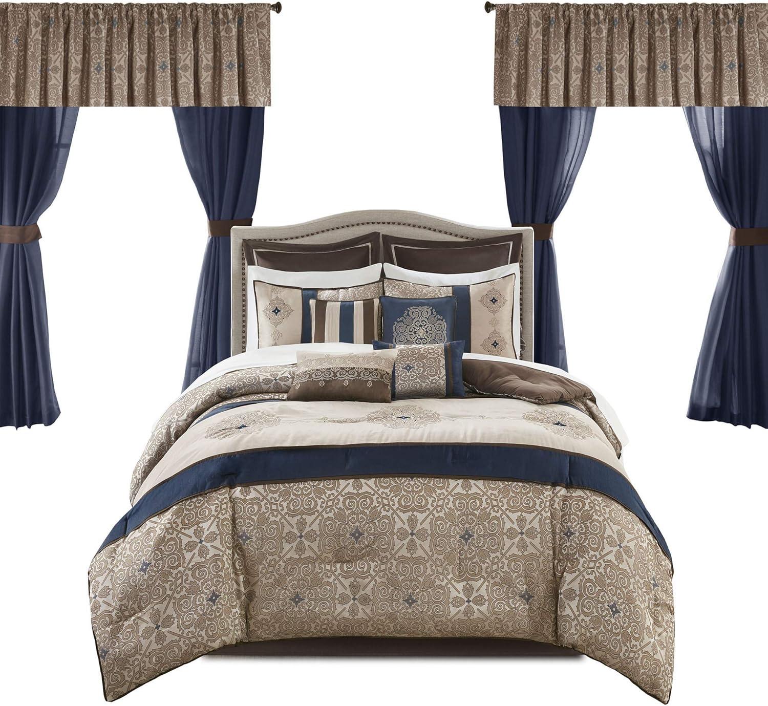 Madison Park Essentials Jacquard Traditional 24 Piece Room in a Bag