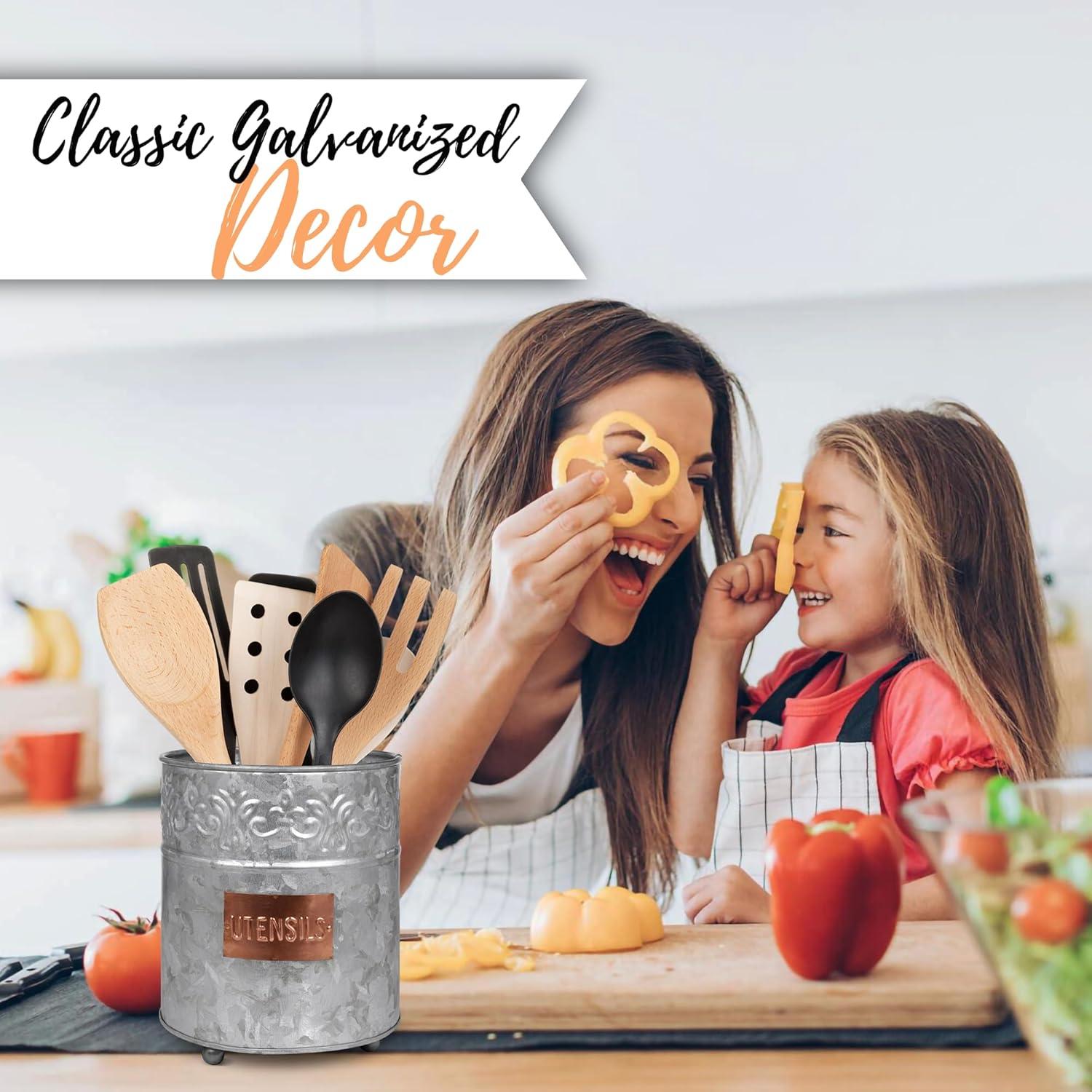 August Grove® Galvanized Utensil Crock
