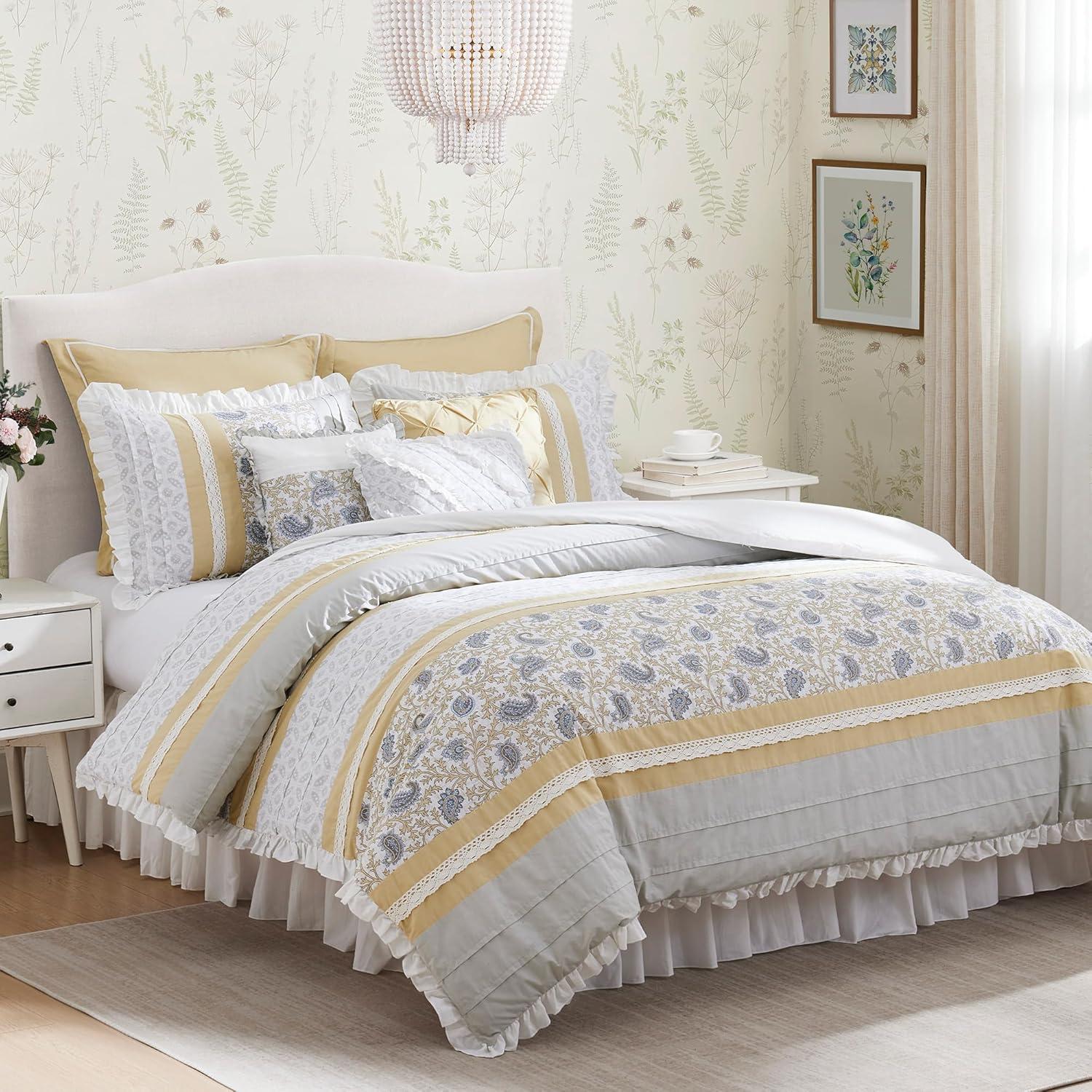 Madison Park Dawn 9 Piece Cotton Percale Comforter Set