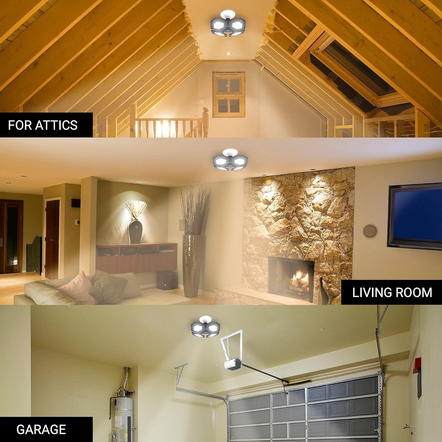 Bell+Howell Quadburst 5500 Lumens Multi Directional Ceiling Light with 4 Adjustable Panels