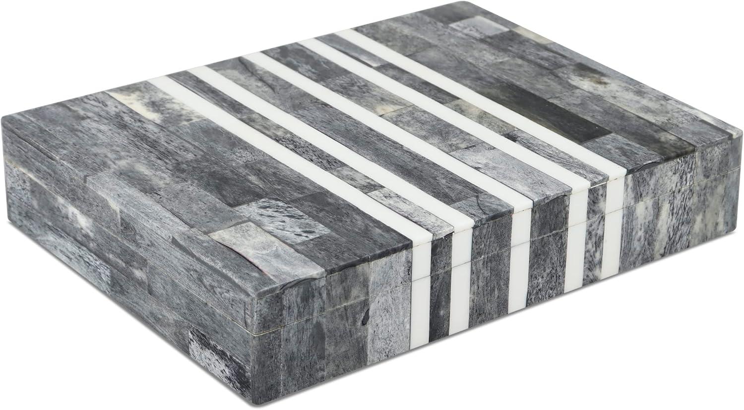 Handicrafts Home Decorative Box - Handmade Jewelry Organizer Box with Lid - Keepsake Box for Home Decor, Jewelry, Accessories, Collectibles - Modern Wooden Storage Box - Cafe, 8X6X1.5 inch