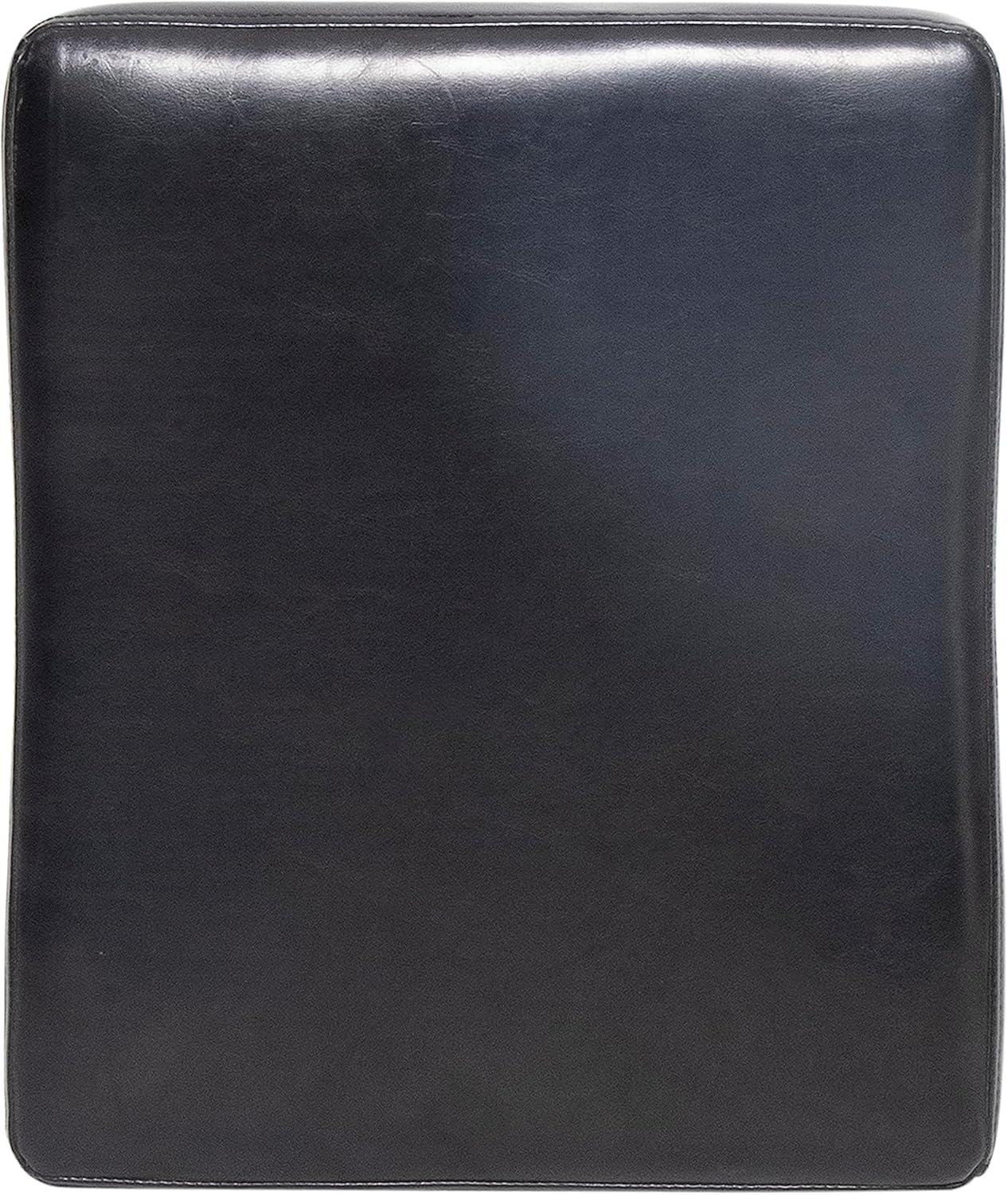 Christopher Knight Home Laramie Bonded Leather Backless Counterstools, 2-Pcs Set, Black