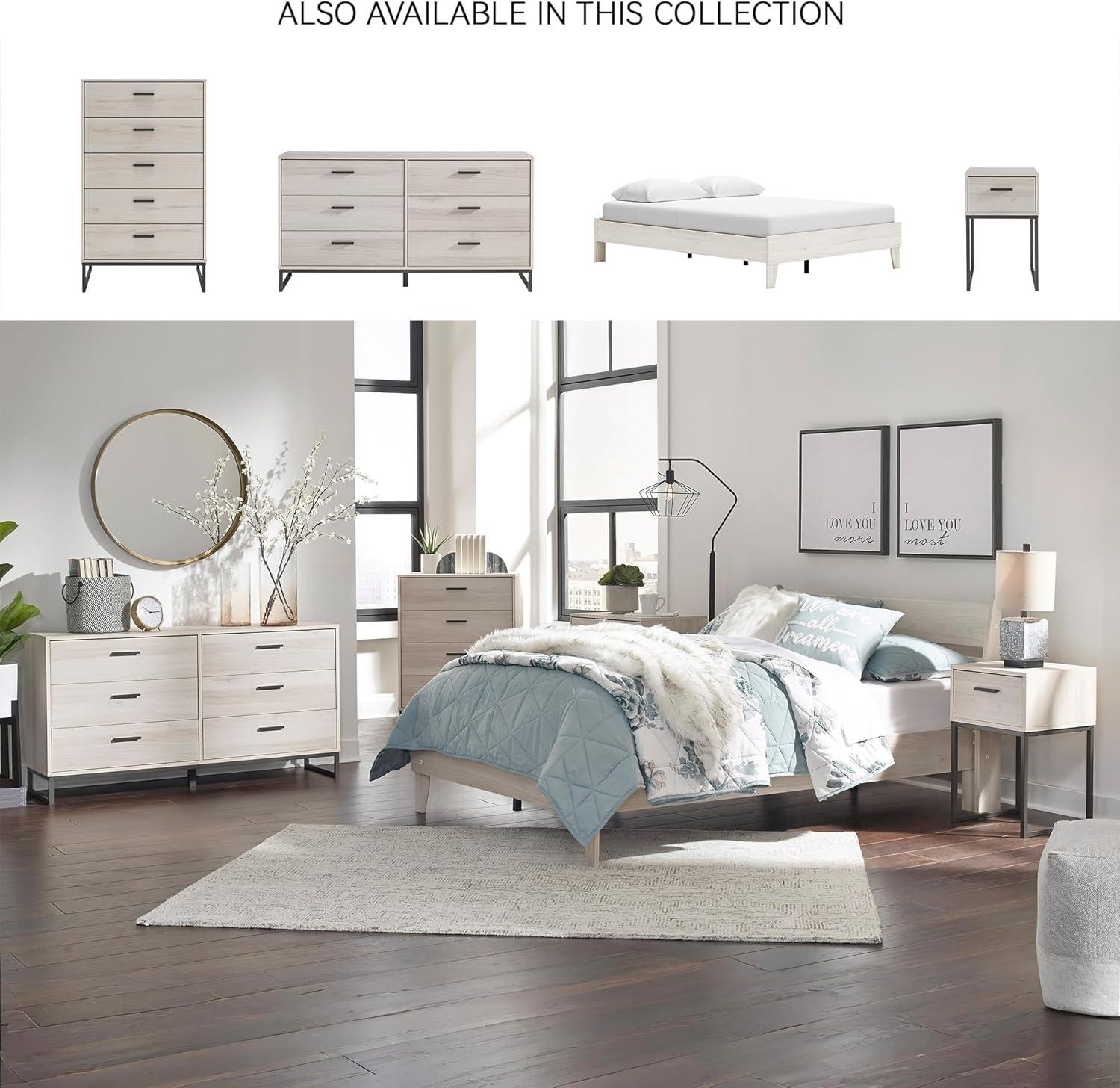 Queen Socalle Platform Bed Natural - Signature Design by Ashley