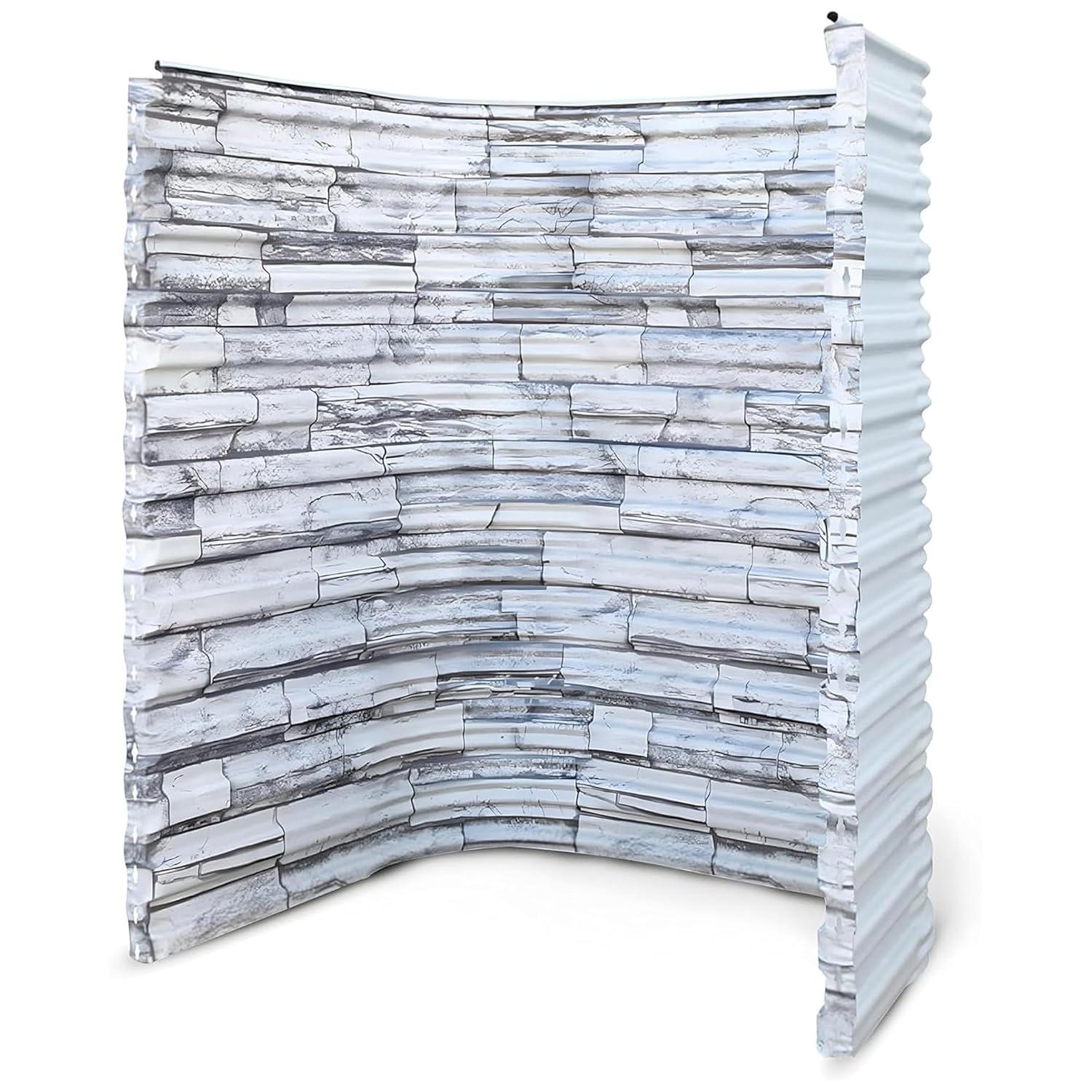 Gray Stoneview Heavy-Duty Corrugated Steel Window Well, 60" x 36"