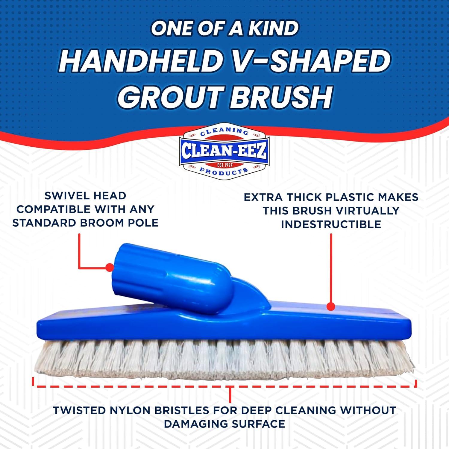 Grout-eez Heavy-Duty Tile & Grout Cleaner - 32oz Bottle and Brush from Clean-eez