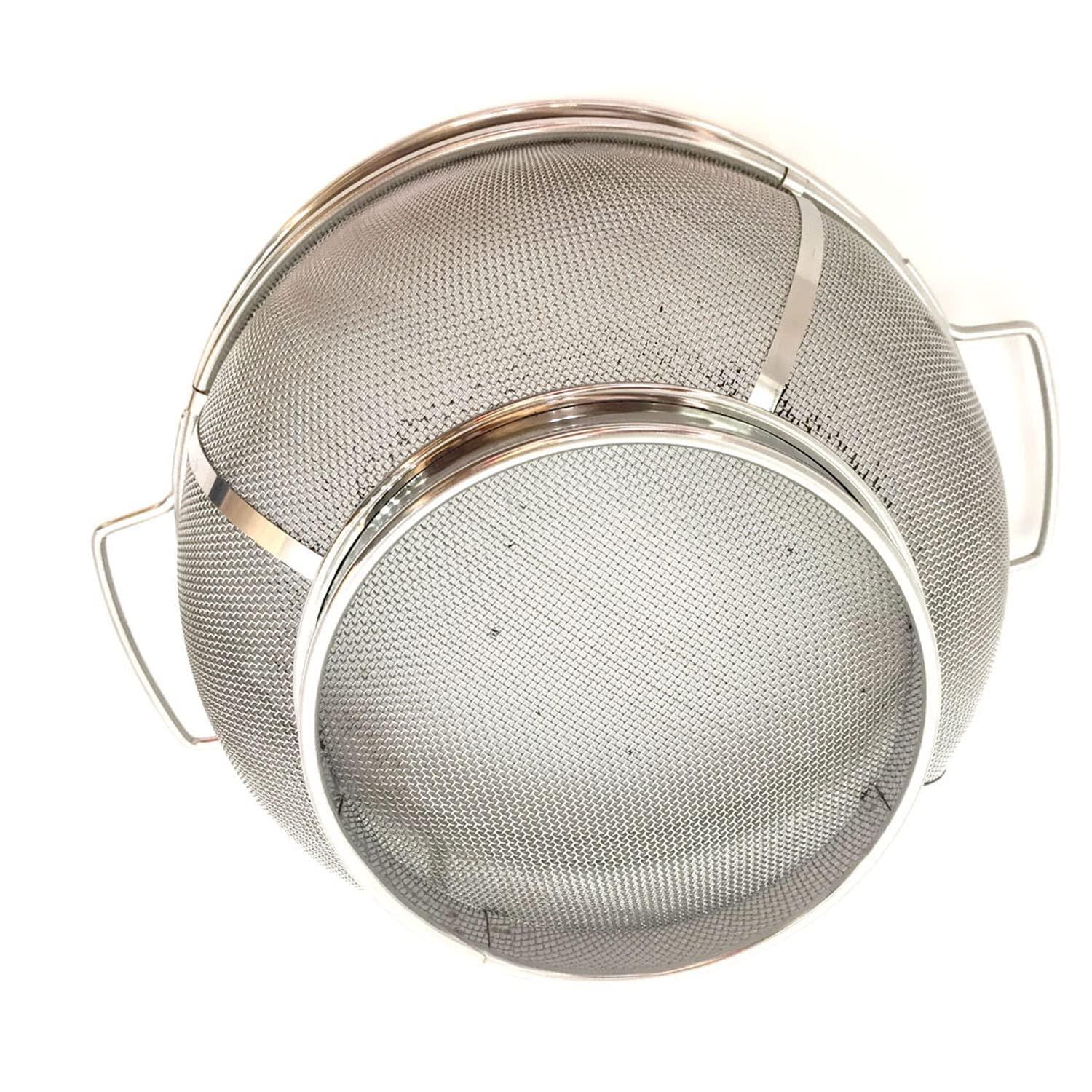 [Juvale] Juvale Large Fine Mesh Pasta Strainer, Metal Colander for Rice, Quinoa, Yogurt, 11 x 4 In