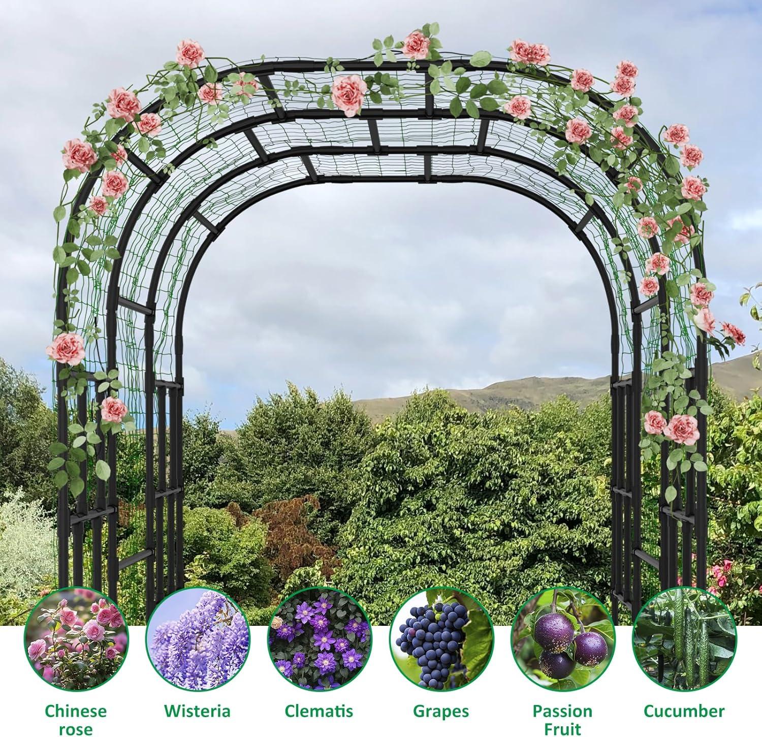 Blooming Large Garden Arch Gazebo Pergola