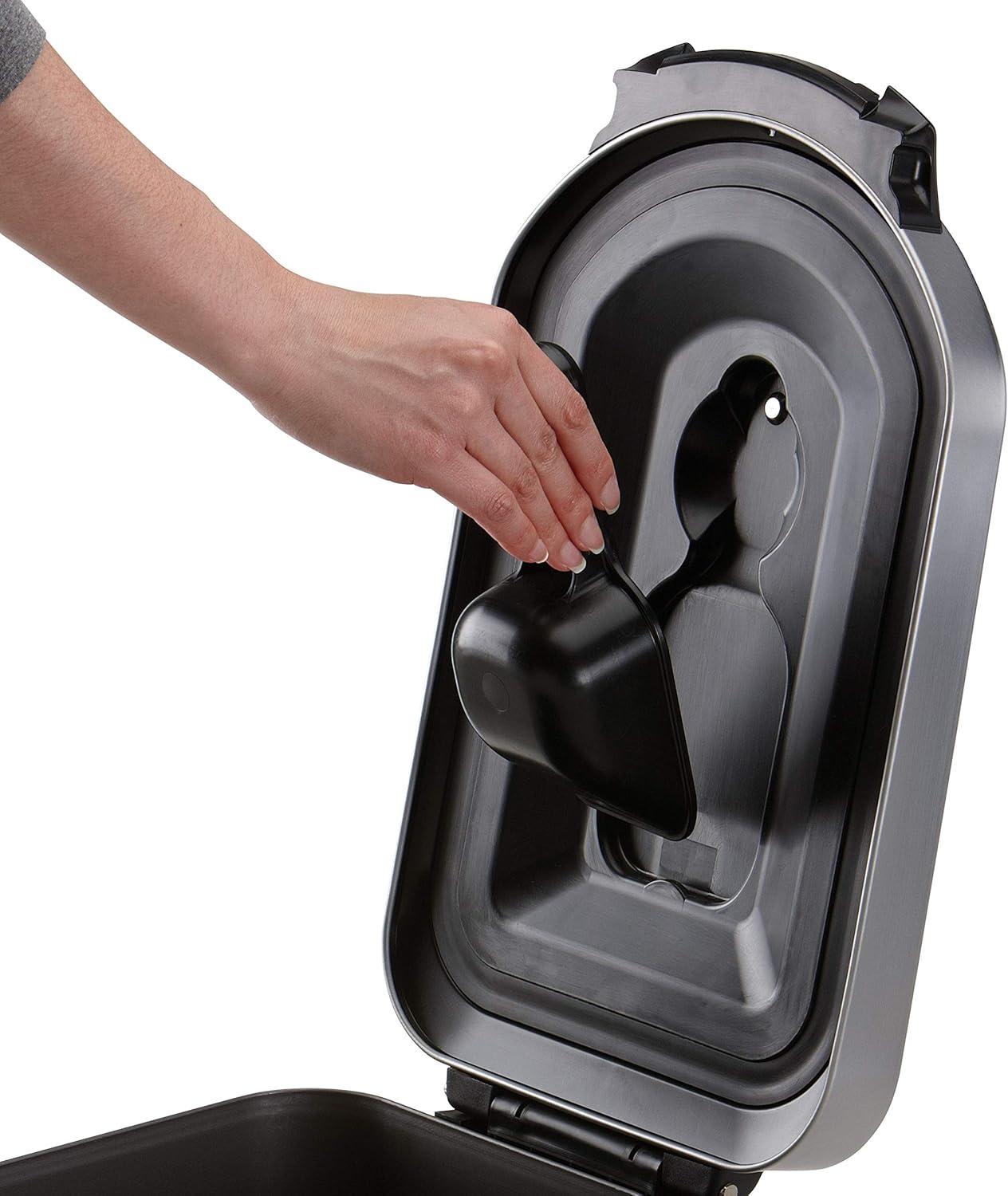 simplehuman Pet Food Storage Container Stainless Steel for Dog Food, Cat Food, and Bird Feed