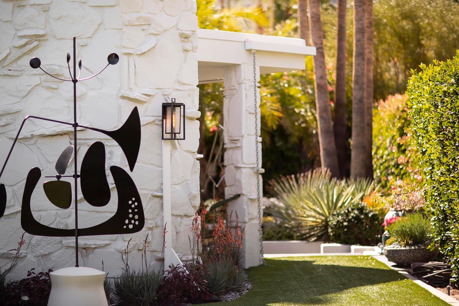 Republic Seeded Glass Outdoor Wall Mount Lantern