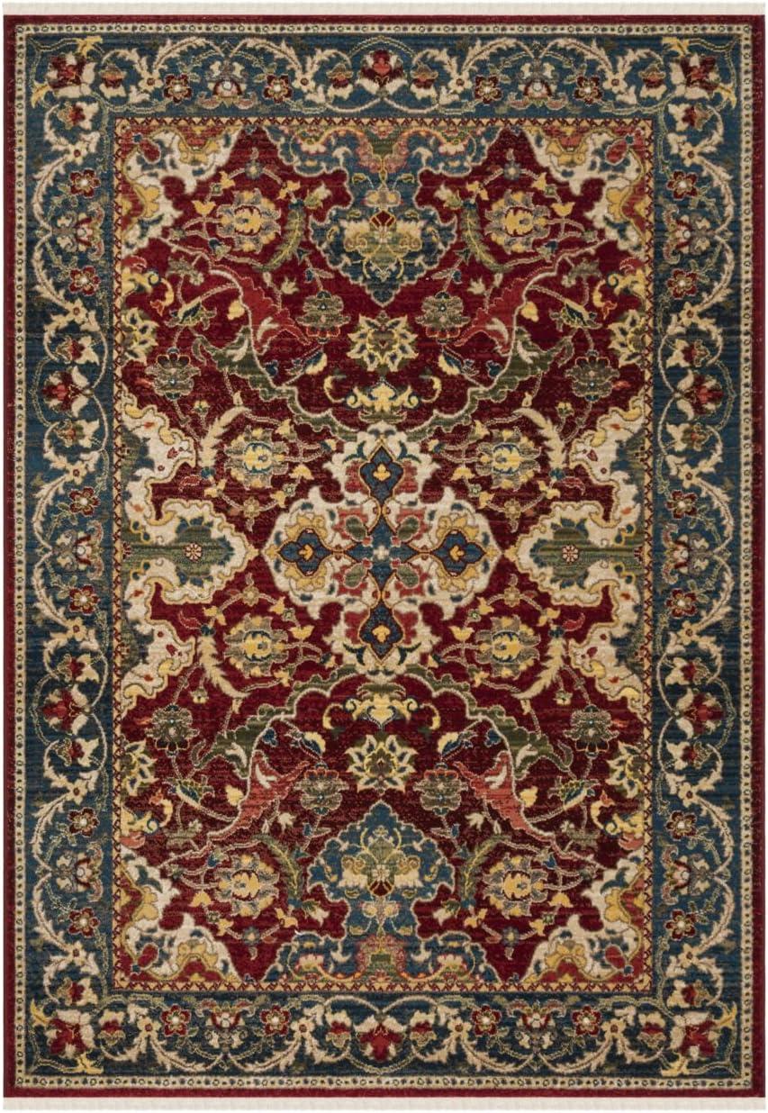 Kashan KSN307 Power Loomed Area Rug - Red/Blue - 5'1"x7'5" - Safavieh