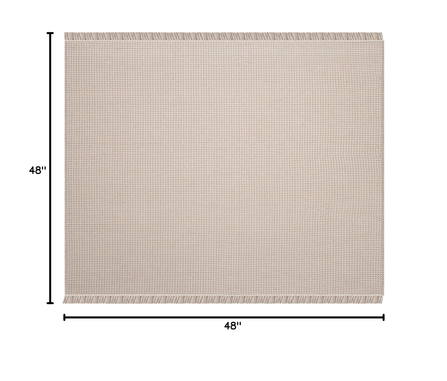 Montauk MTK340 Hand Woven Indoor Accent Rug - Ivory/Grey - 4'x4' - Safavieh