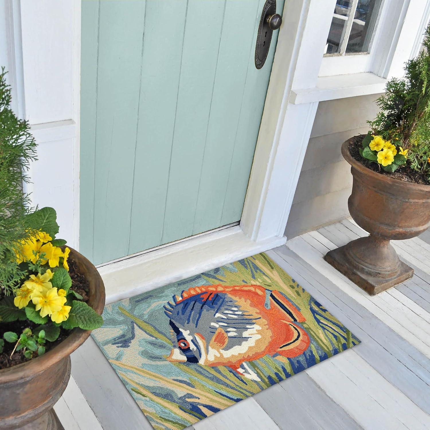 Liora Manne Ravella Tropical Fish Indoor/Outdoor Rug Ocean 2' x 3'