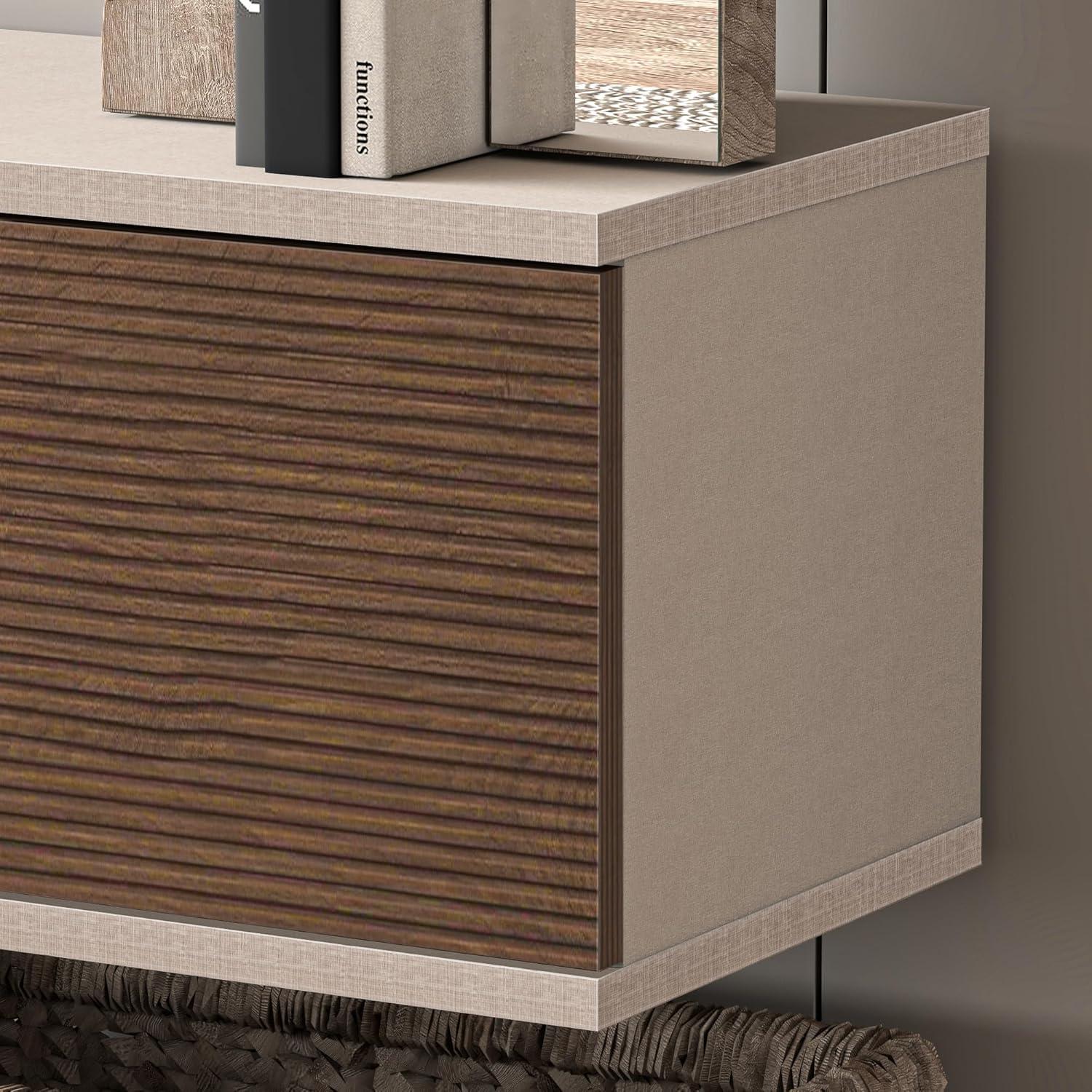 Atelier Mobili Floating TV Stand 70 Inch, Wall Mounted Entertainment Center, Modern TV Stand for Living Room, Walnut TV Stand for 65 Inch TV, Floating Entertainment Center