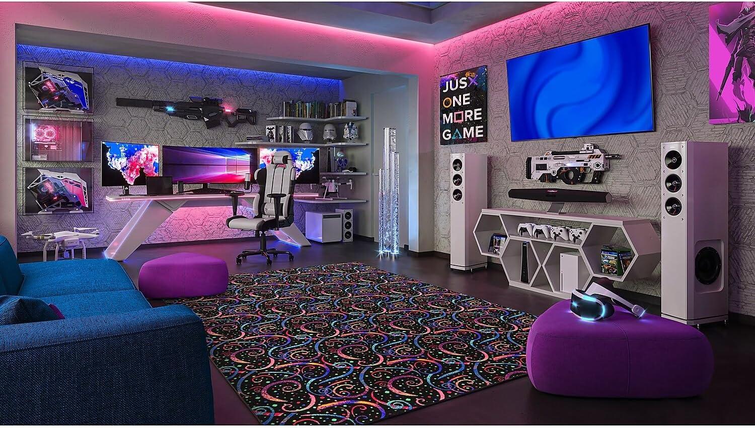 Dynamo 6' x 9' area rug in color Fluorescent