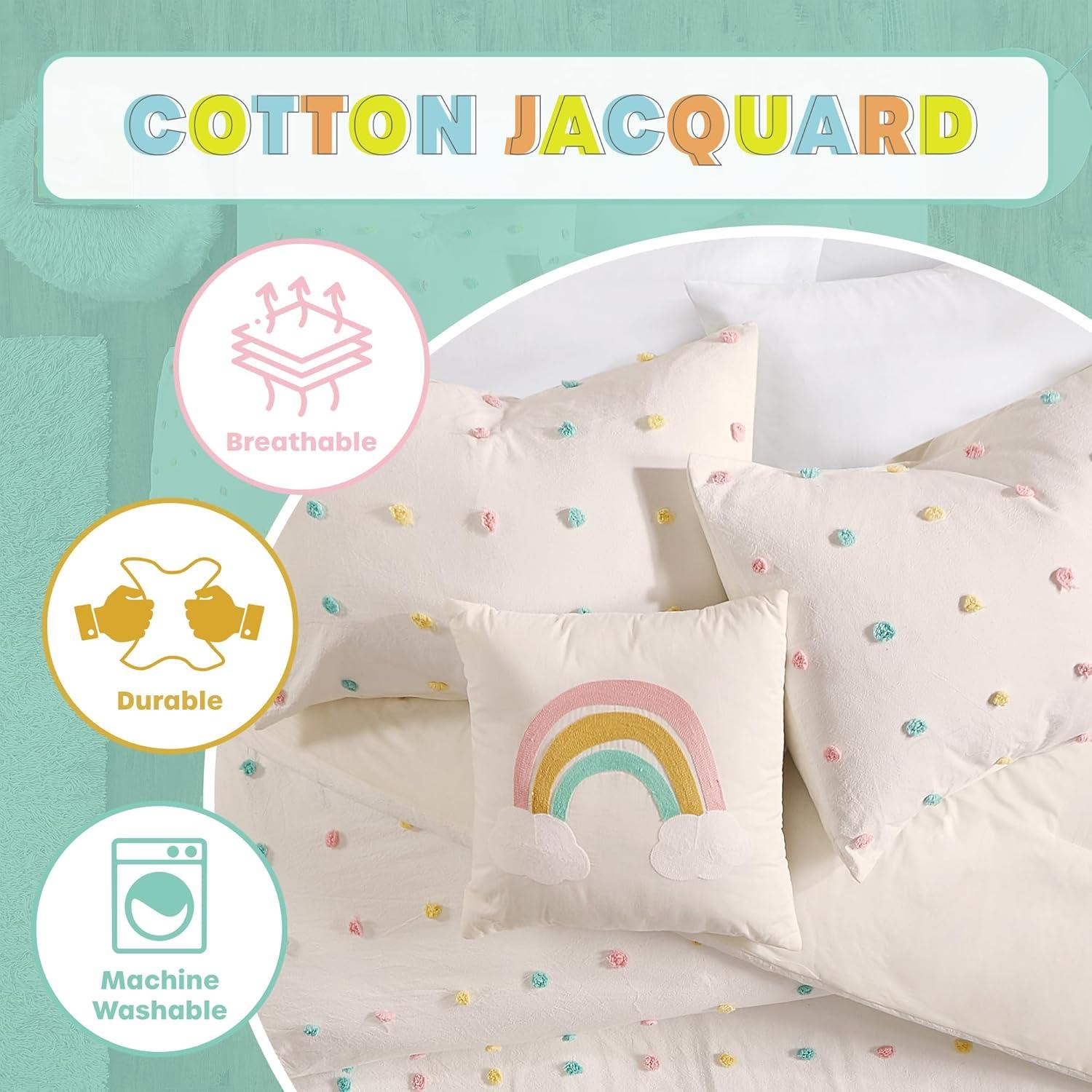 Callie Cotton Jacquard Pom Pom Comforter Set