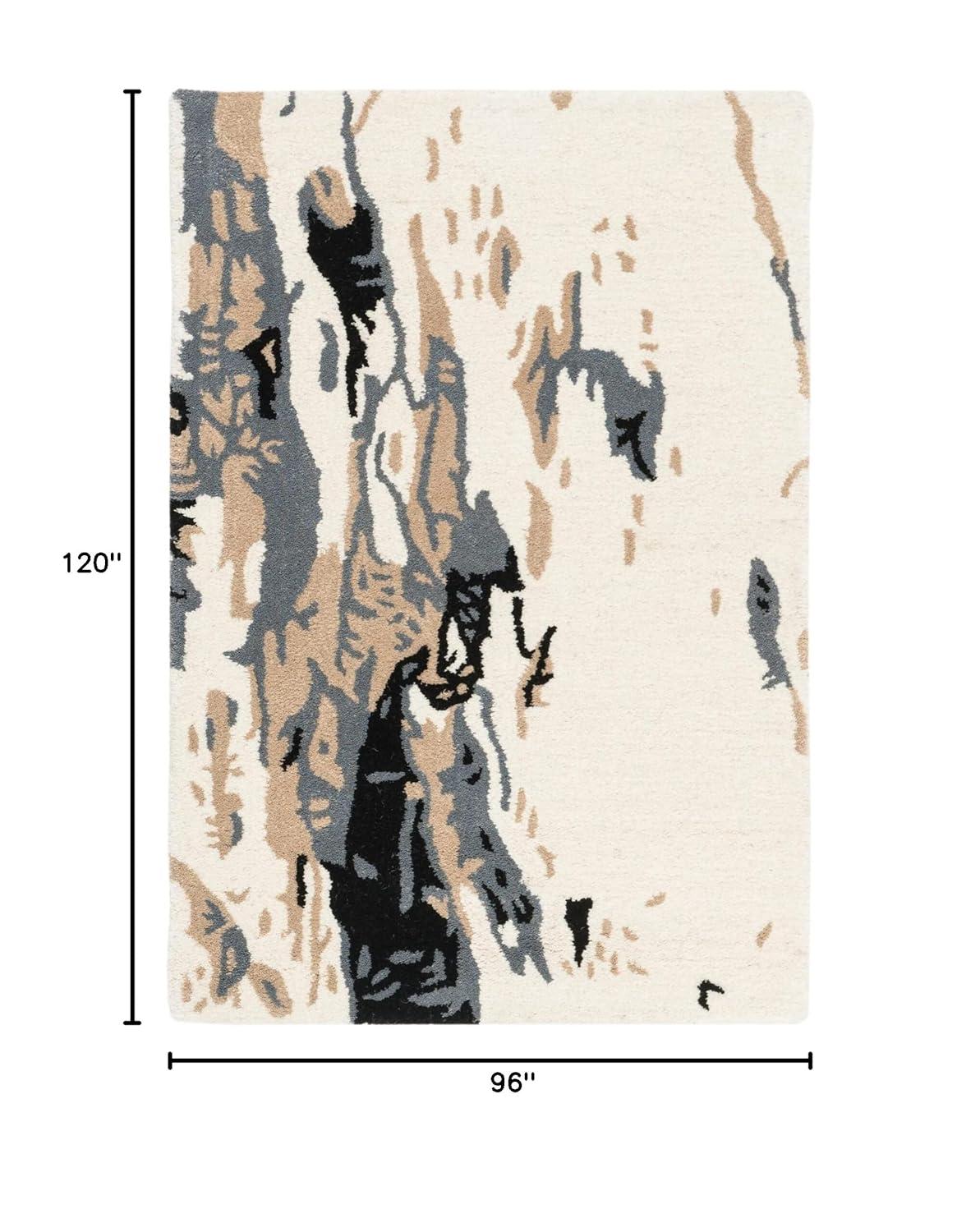 Bella BEL117 Hand Tufted Area Rug - Ivory/Grey - 8'x10' - Safavieh.