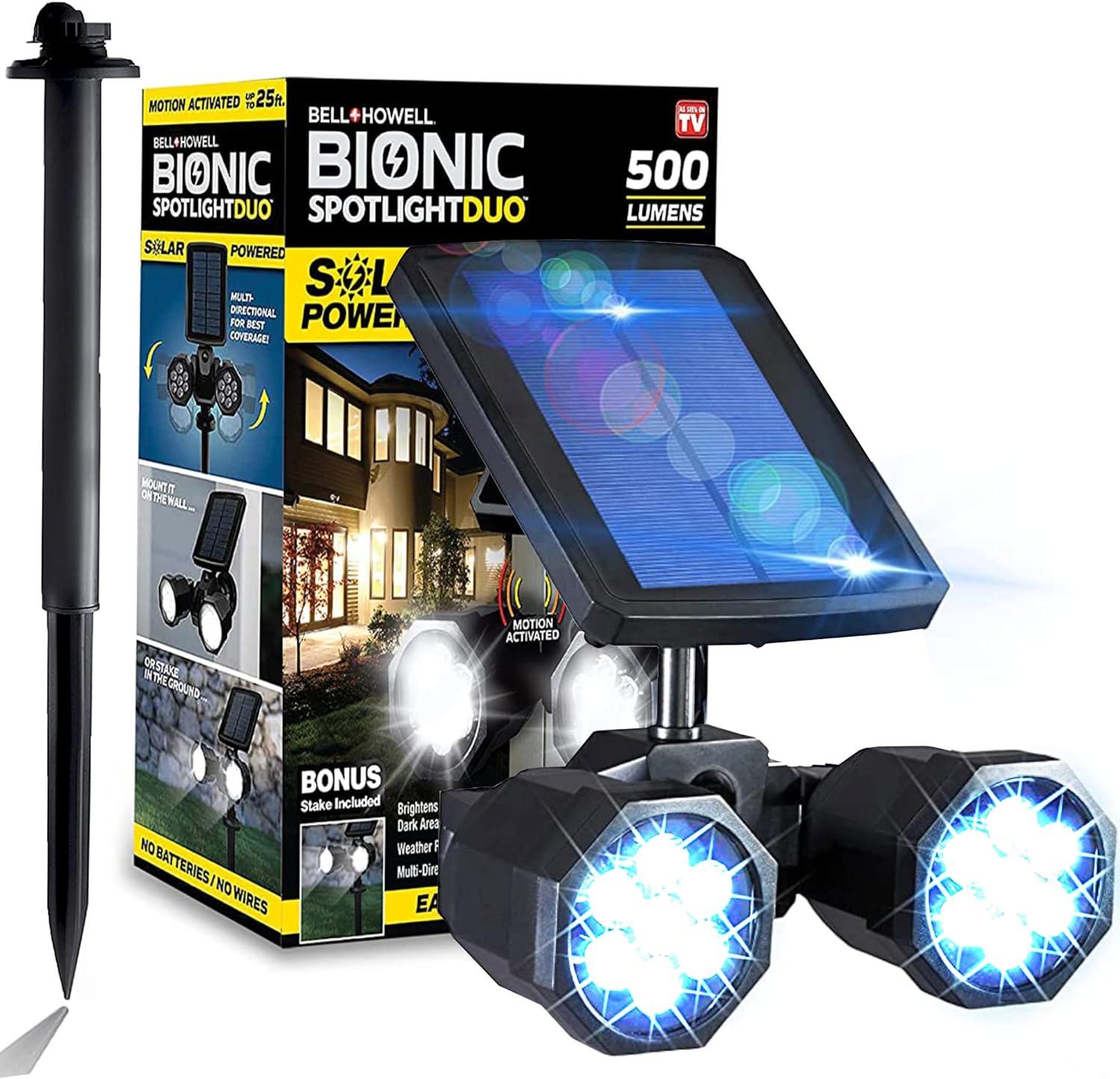 Bell + Howell Bell+Howell Bionic Spotlight Duo with Motion Sensor, Super Bright Security Spotlight for Outdoors
