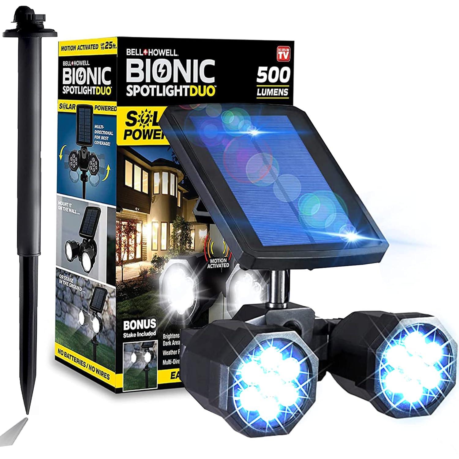 Bell + Howell Bell+Howell Bionic Spotlight Duo with Motion Sensor, Super Bright Security Spotlight for Outdoors