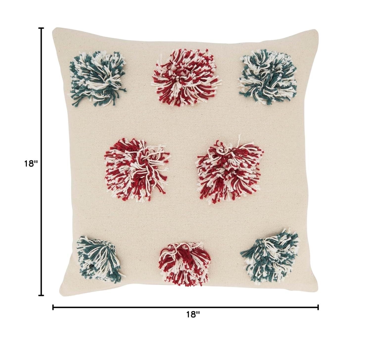 Saro Klani Collection Tassels Cotton Throw Pillow
