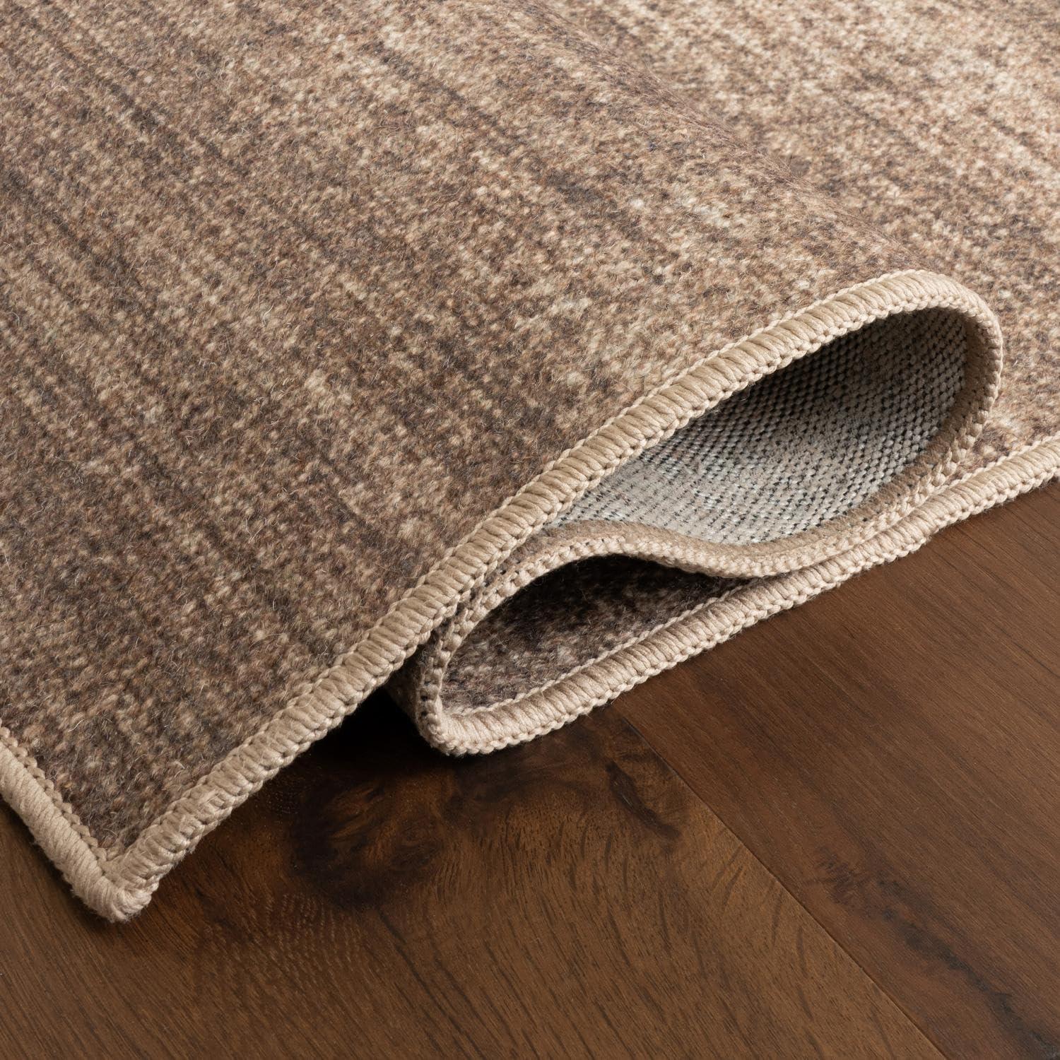 Nuloom Damira Solid Machine Washable Indoor Area Rug, 4' x 6', Brown