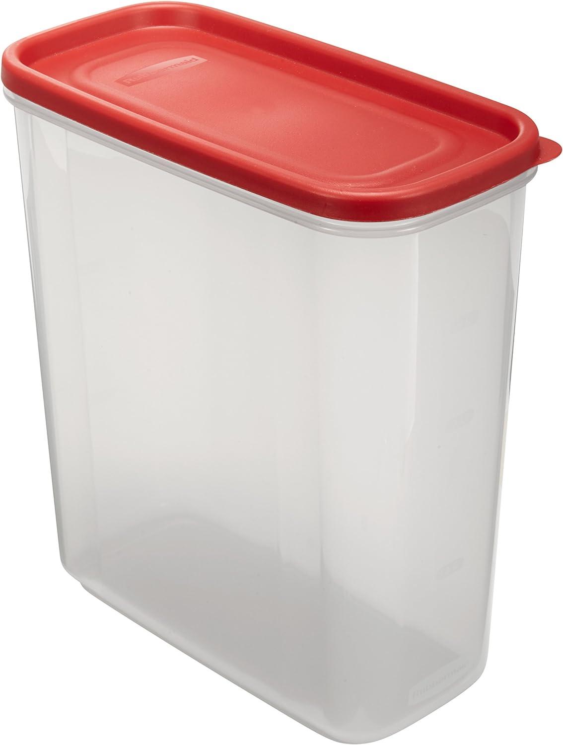 Rubbermaid Modular Canister Food Storage Container with Lid, 21 Cup, Red