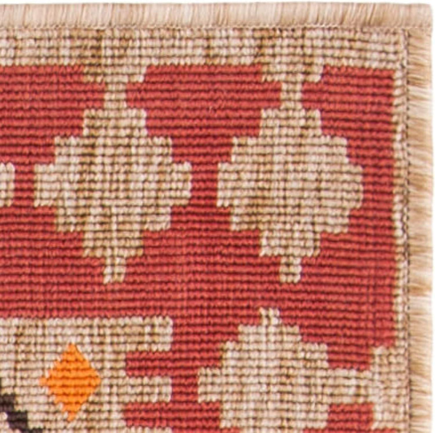 Veranda VER099 Power Loomed Indoor/Outdoor Area Rug - Red/Natural - 5'3"x5'3" - Safavieh.