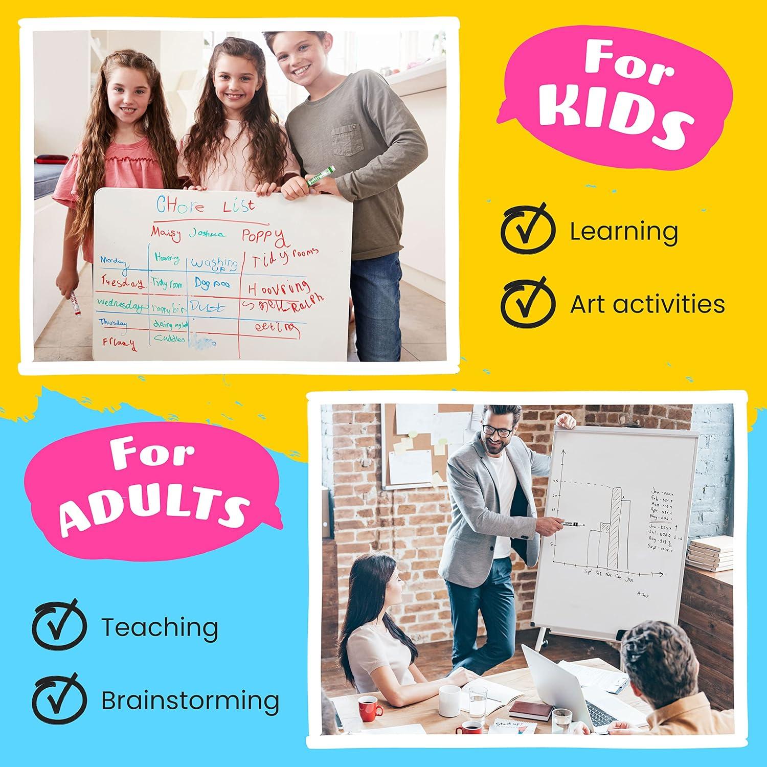 Chalkola Bulk Dry Erase Markers for Classroom (120 Pack, 12 Vibrant Colors) | Erasable, Low Odor, Chisel Tip WhiteBoard Markers, Dry Erase Pens for Kids, Teachers - Office, Home, School Supplies